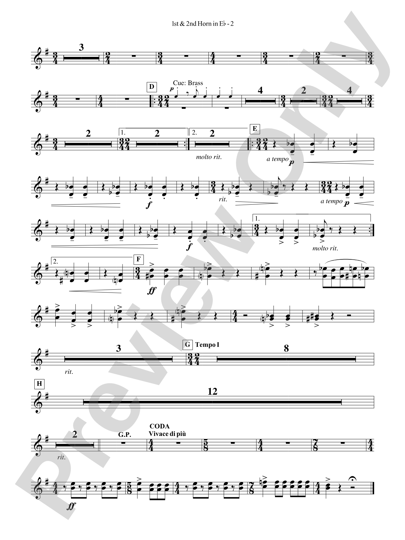 Third Suite (I. March, II. Waltz, III. Rondo): (wp) 1st Horn in E-flat