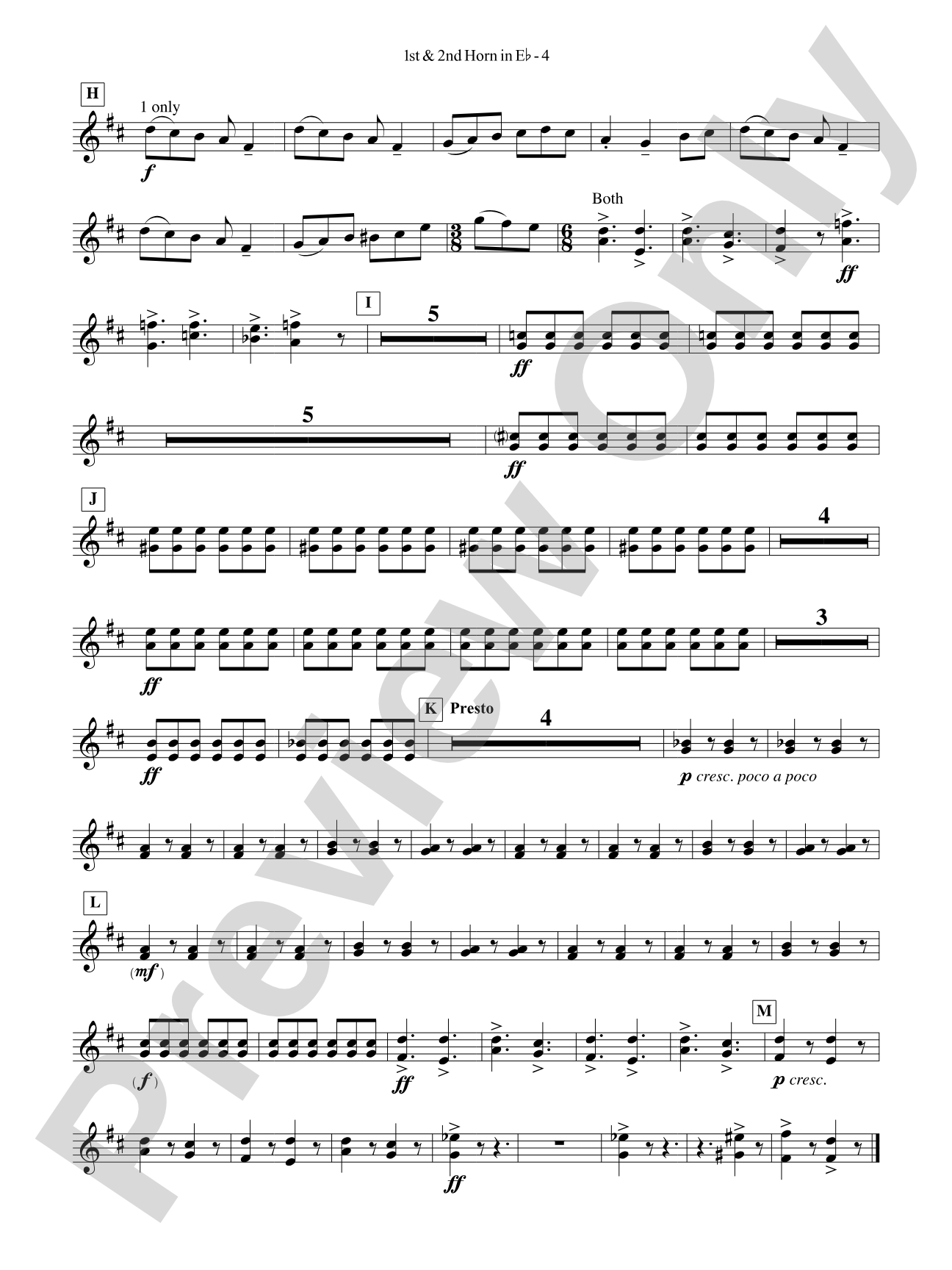 Third Suite (I. March, II. Waltz, III. Rondo): (wp) 1st Horn in E-flat