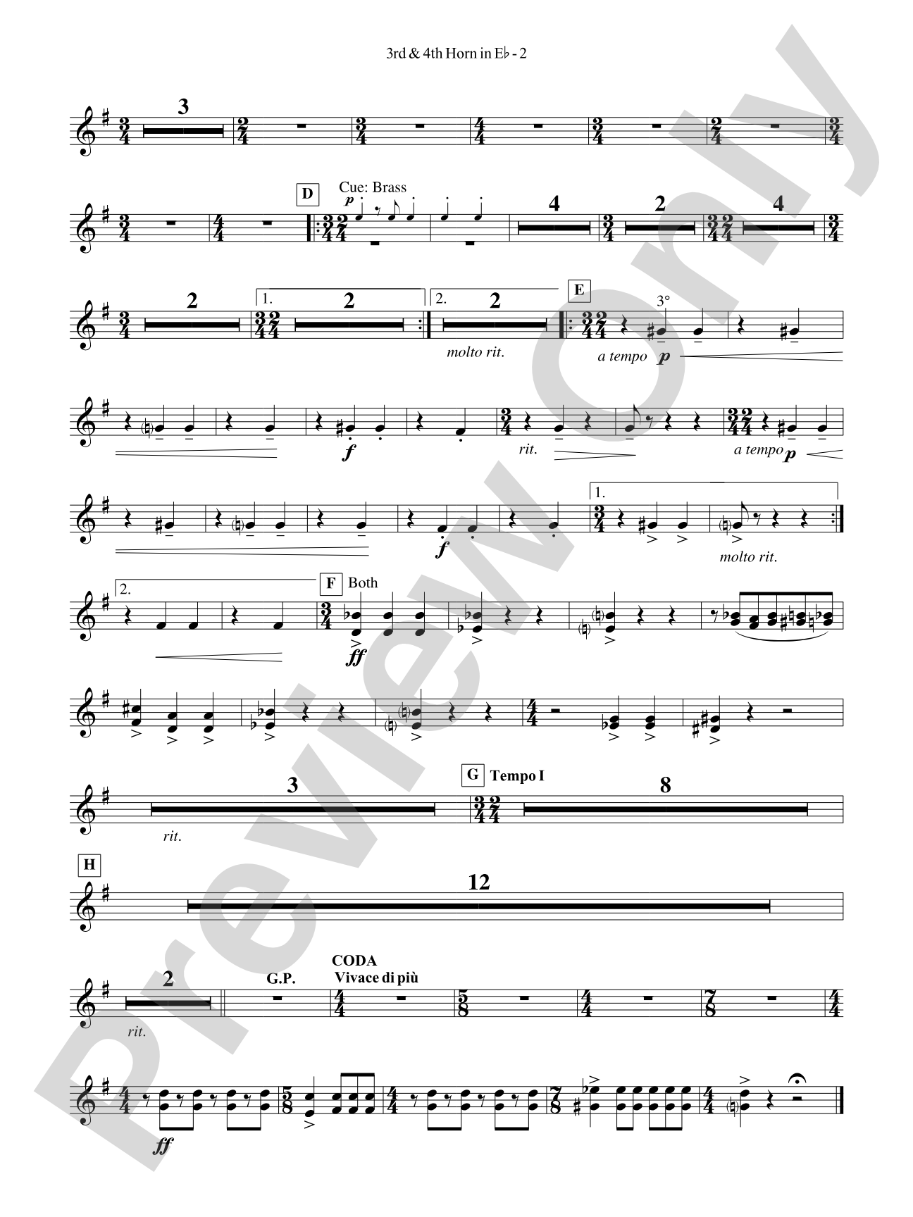 Third Suite (I. March, II. Waltz, III. Rondo): (wp) 3rd Horn in E-flat