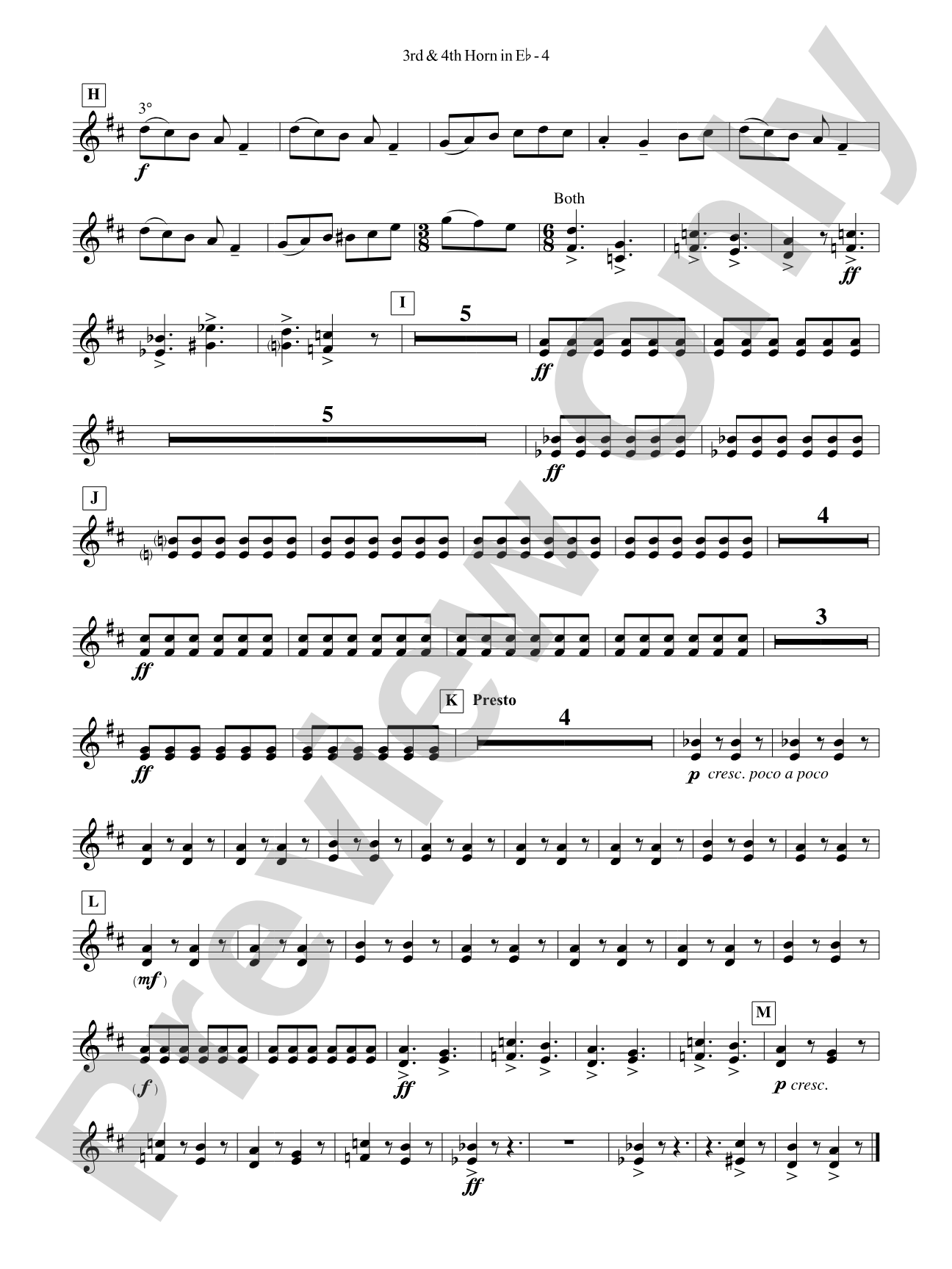Third Suite (I. March, II. Waltz, III. Rondo): (wp) 3rd Horn in E-flat