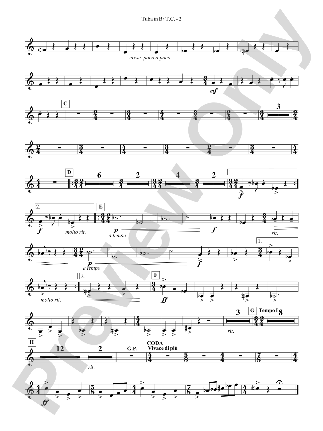 Third Suite (I. March, II. Waltz, III. Rondo): (wp) B-flat Tuba T.C.