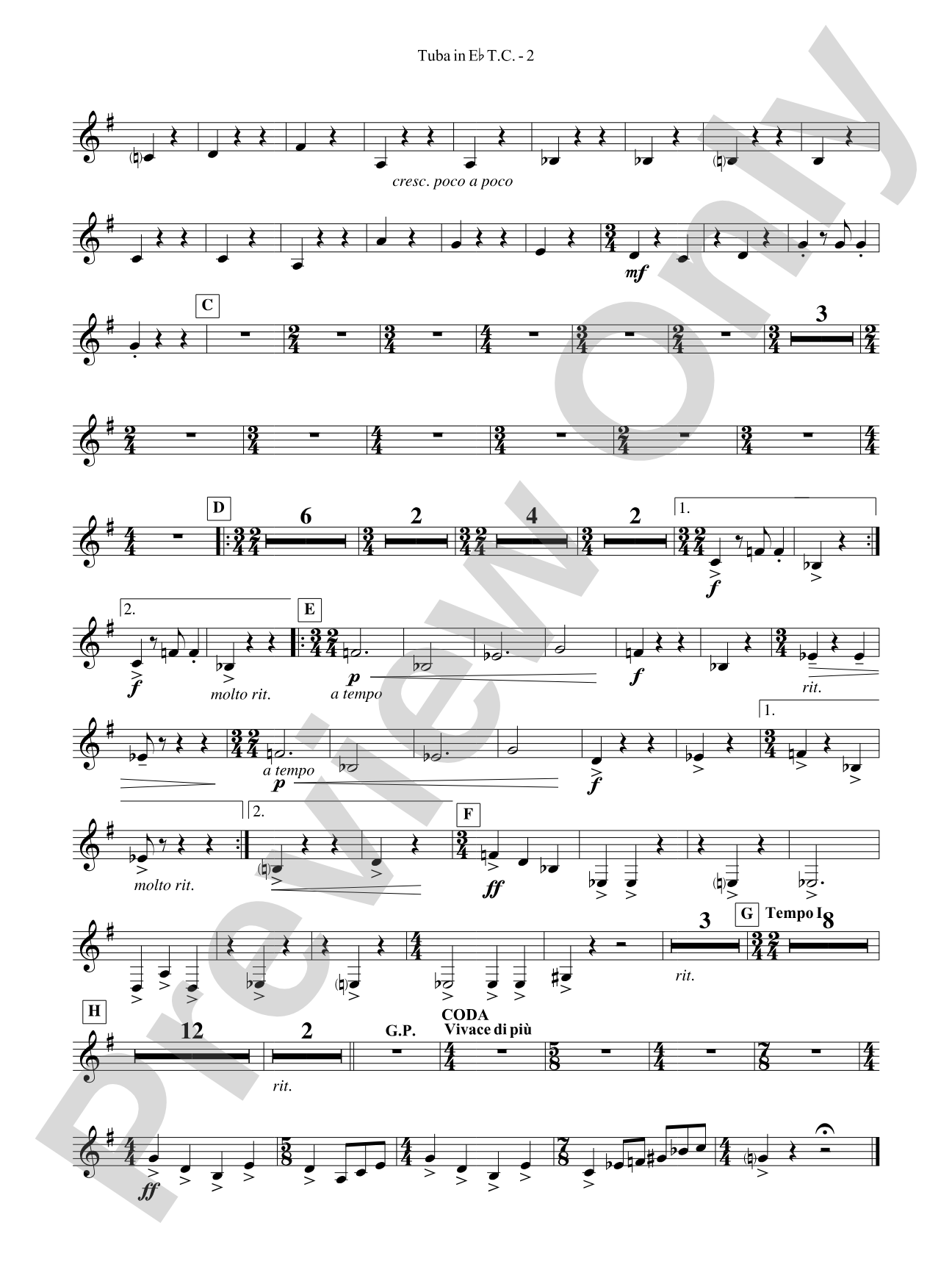 Third Suite (I. March, II. Waltz, III. Rondo): (wp) E-flat Tuba T.C.