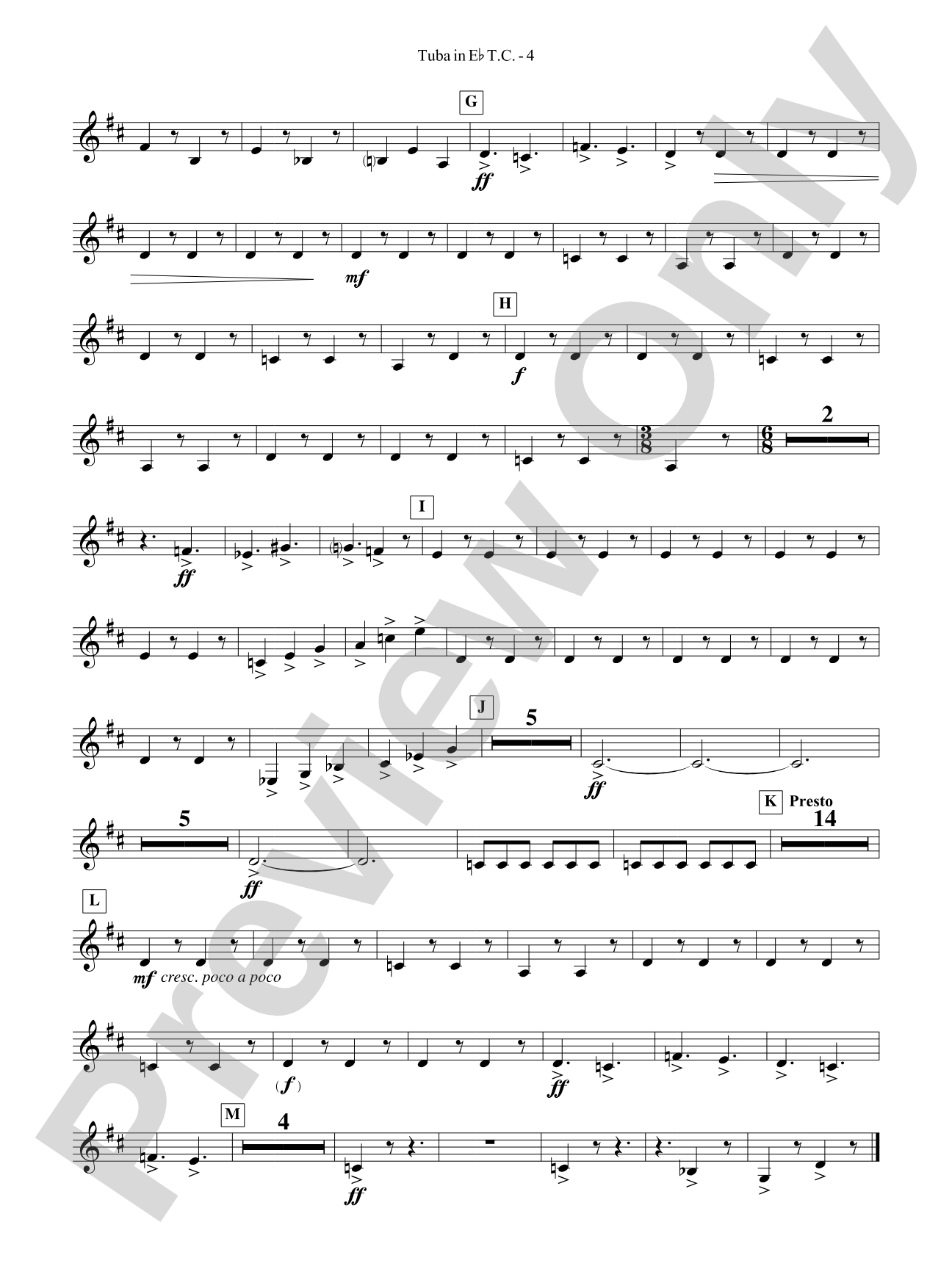 Third Suite (I. March, II. Waltz, III. Rondo): (wp) E-flat Tuba T.C.