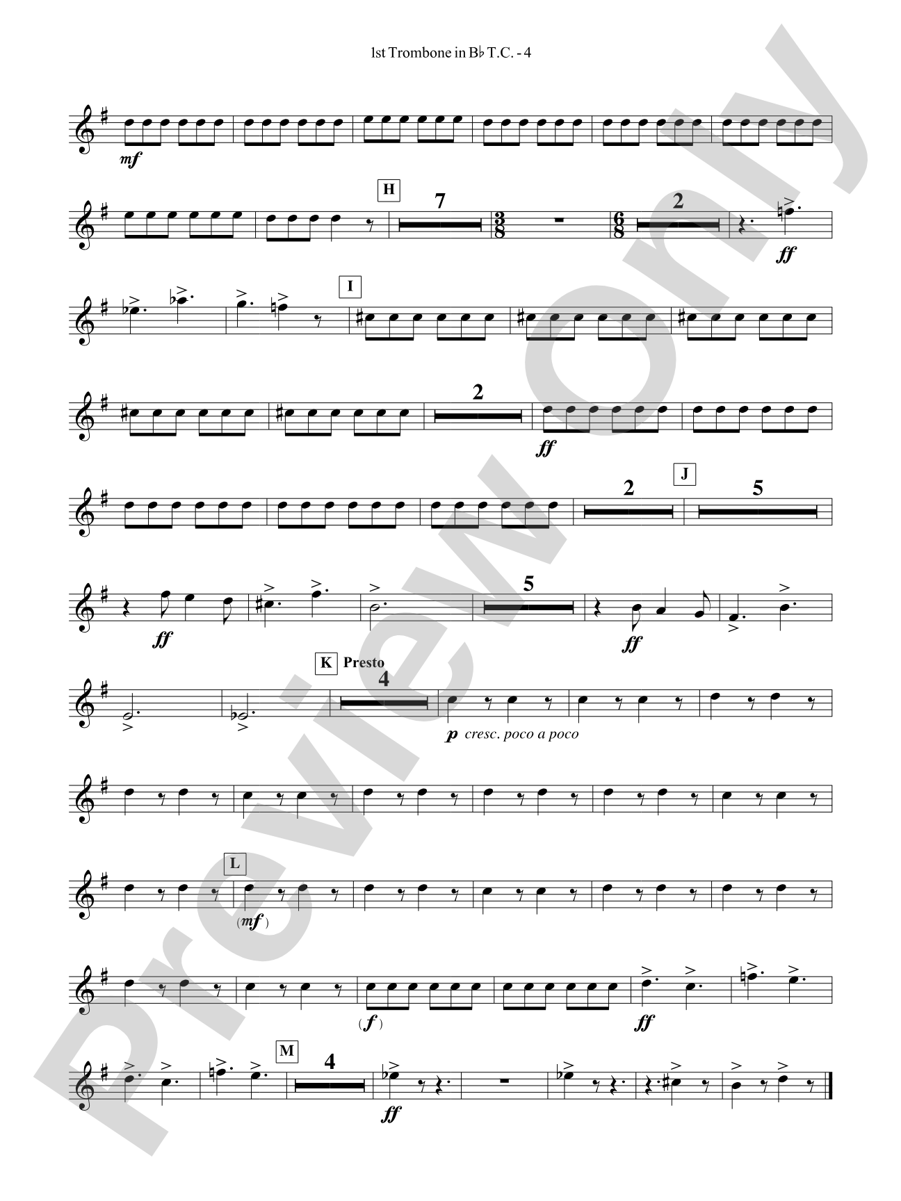 Third Suite (I. March, II. Waltz, III. Rondo): (wp) 1st B-flat Trombone T.C.