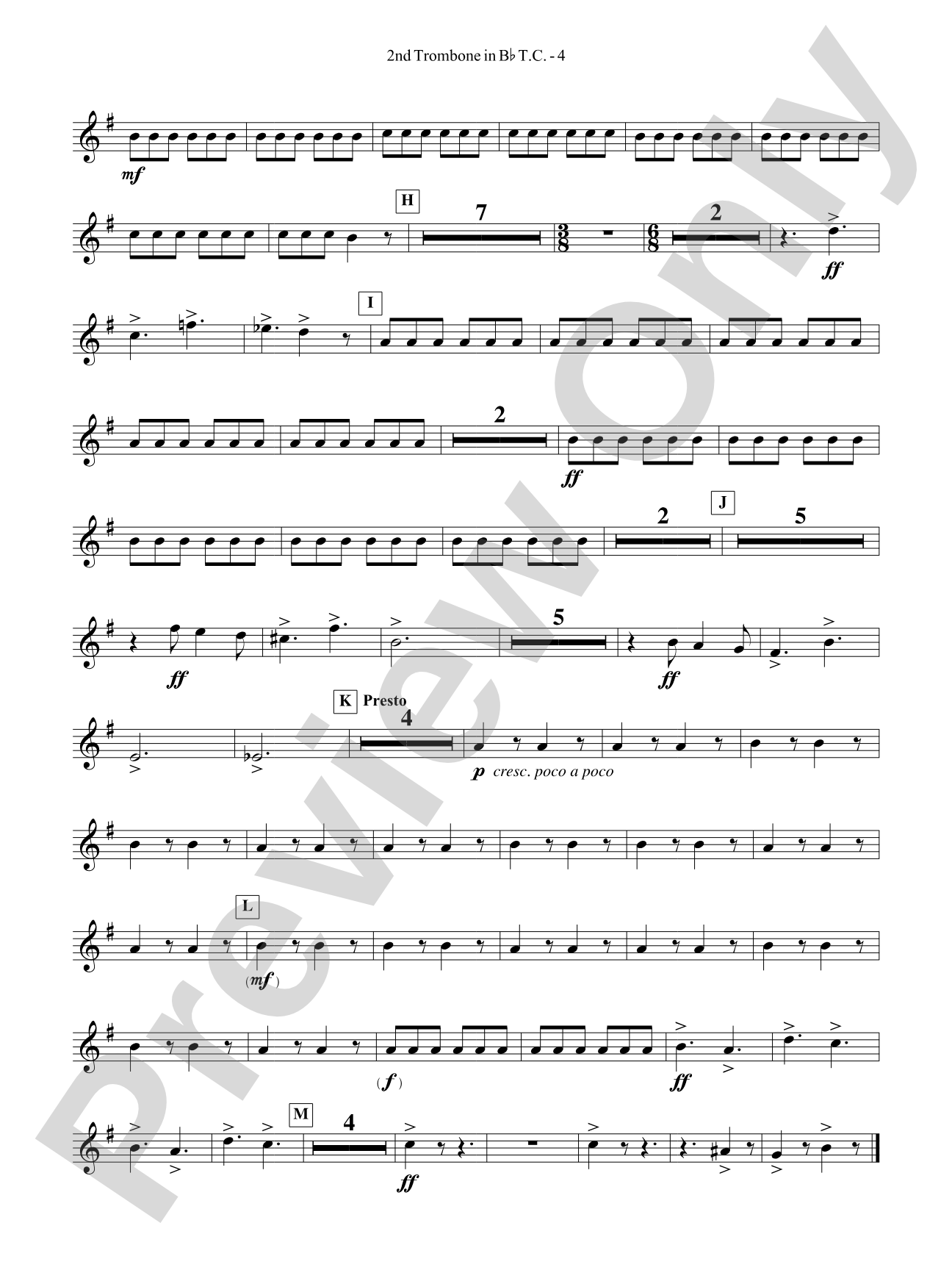 Third Suite (I. March, II. Waltz, III. Rondo): (wp) 2nd B-flat Trombone T.C.