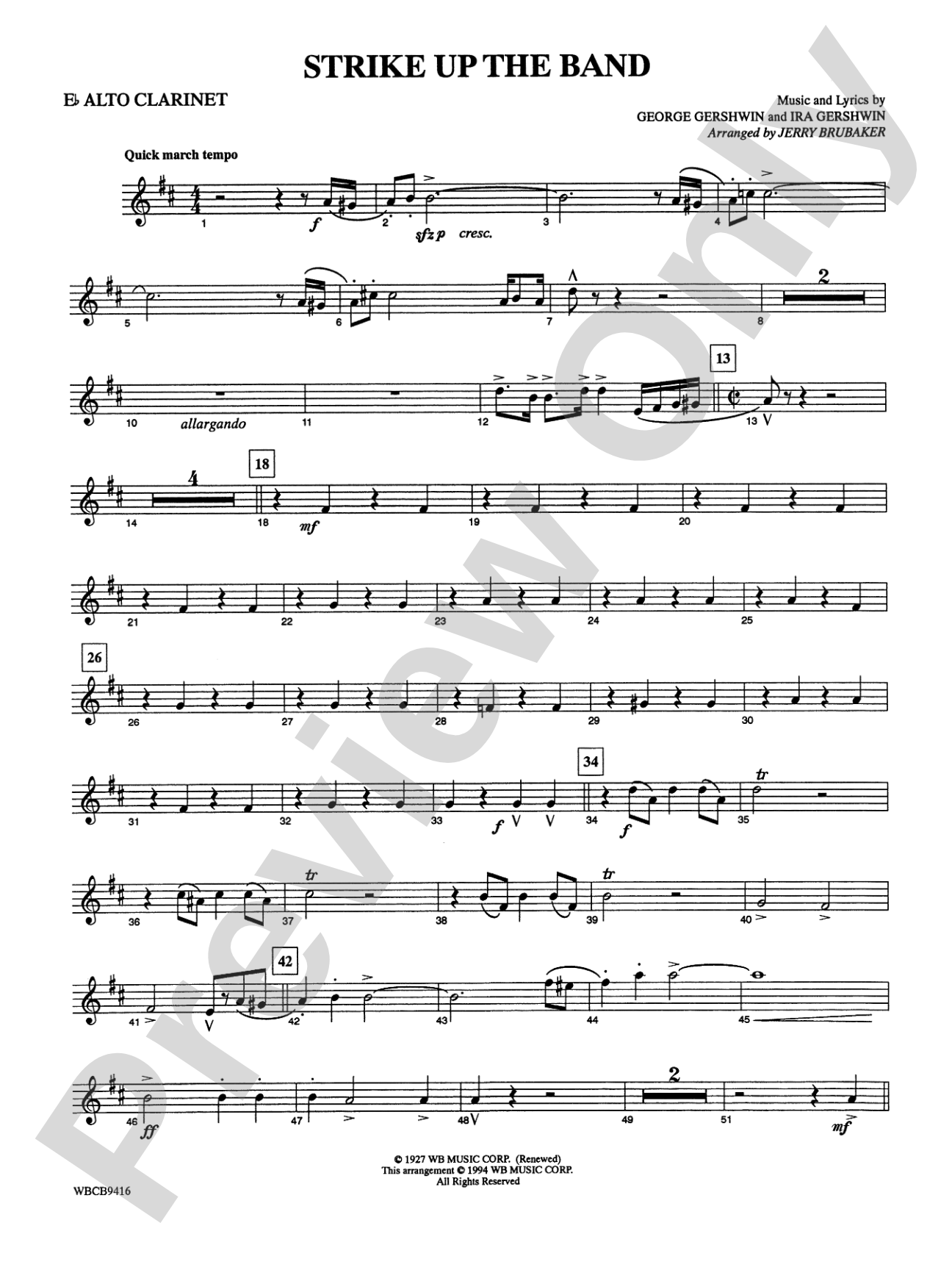 Strike Up the Band: E-flat Alto Clarinet