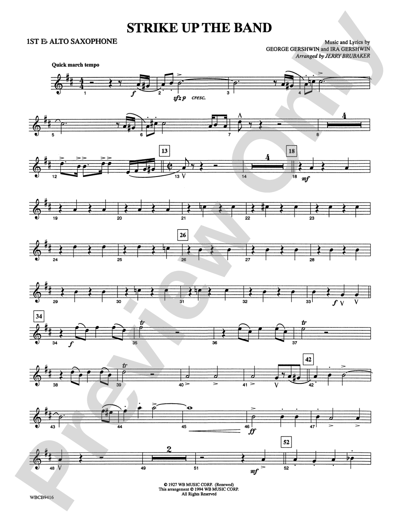 Strike Up the Band: E-flat Alto Saxophone