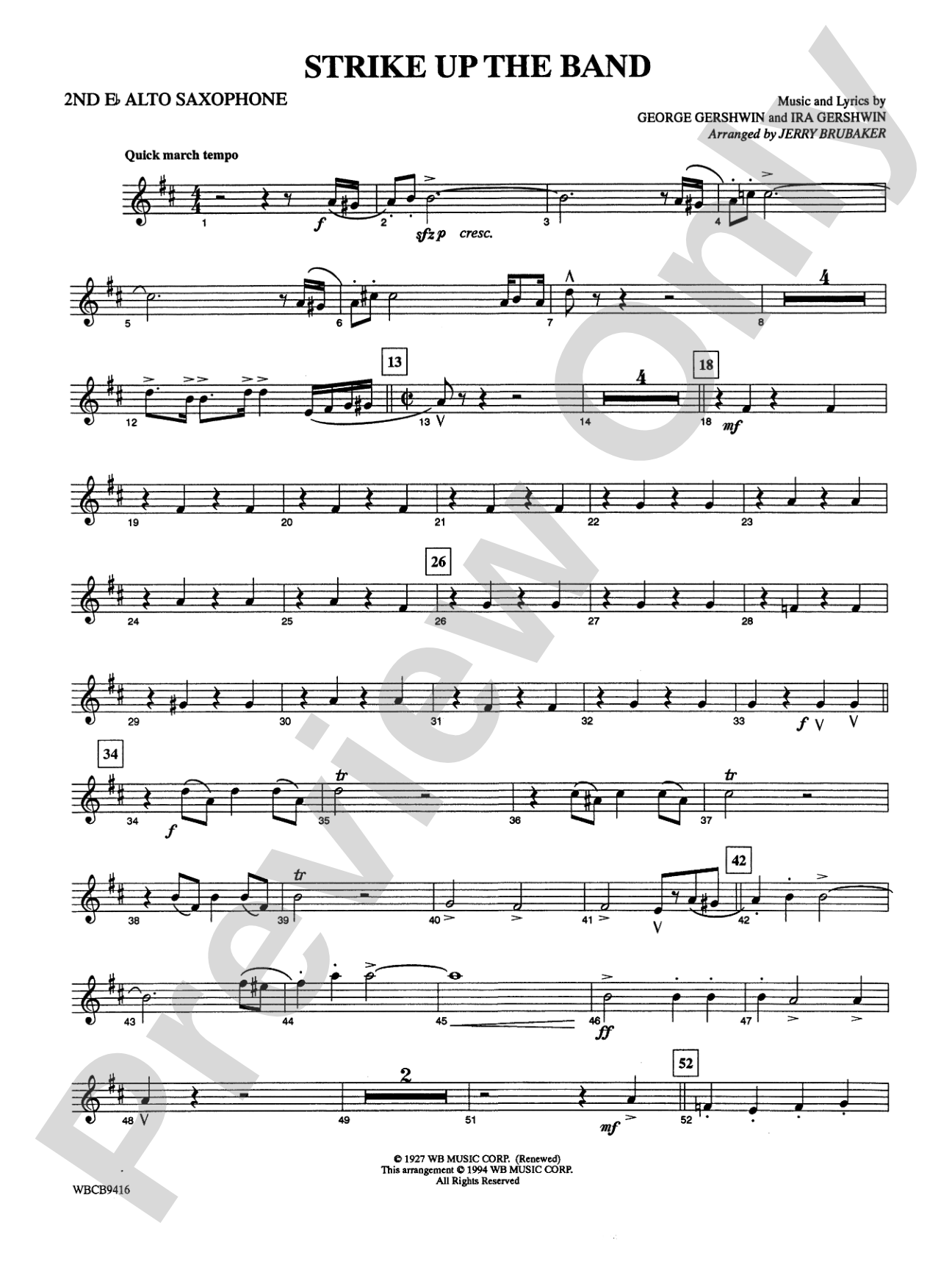 Strike Up the Band: 2nd E-flat Alto Saxophone