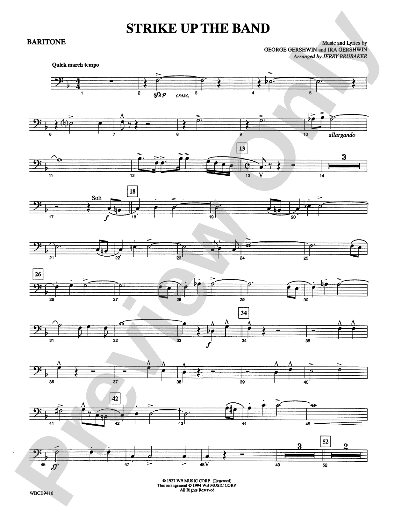 Strike Up the Band: Baritone B.C.