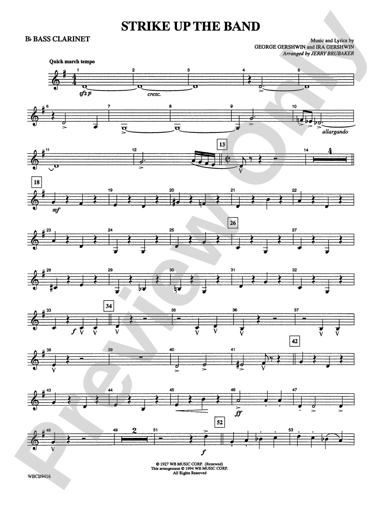 Strike Up the Band: B-flat Bass Clarinet