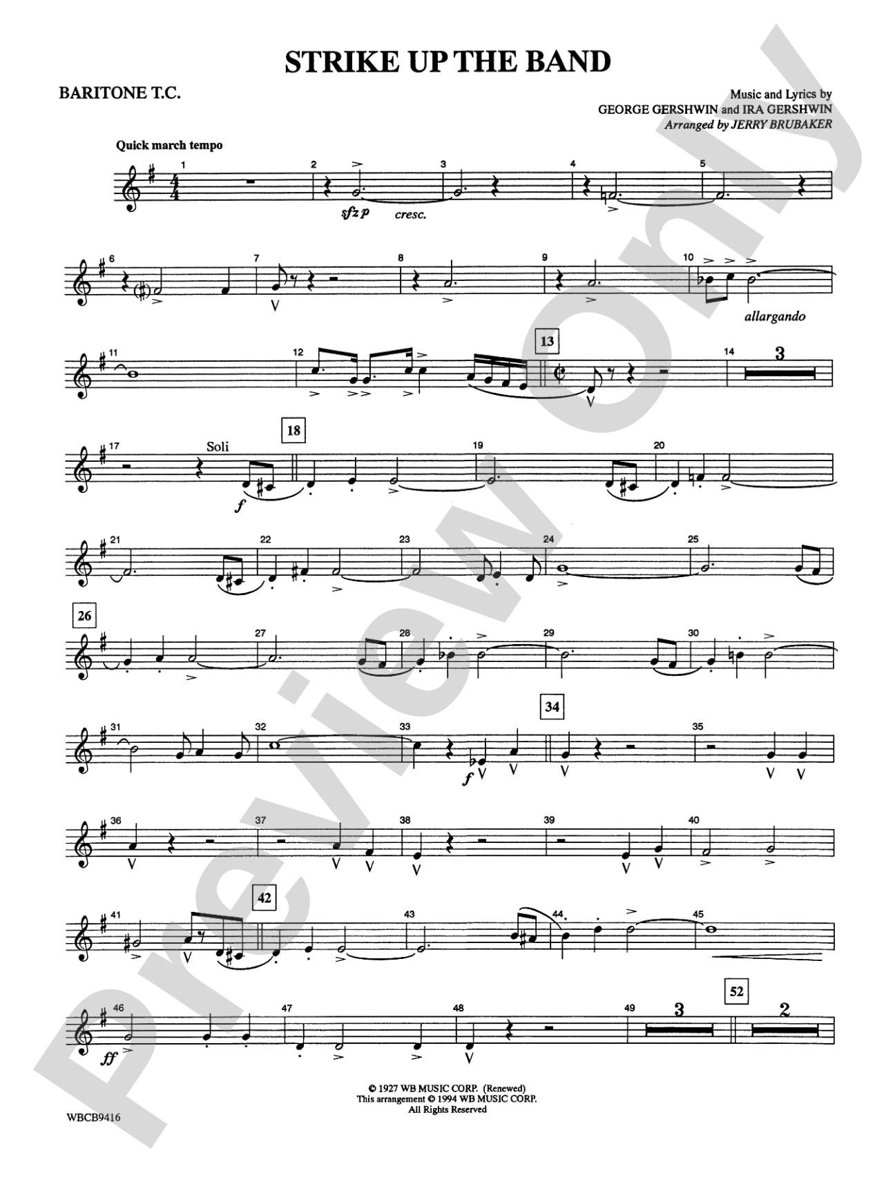 Strike Up the Band: Baritone T.C.