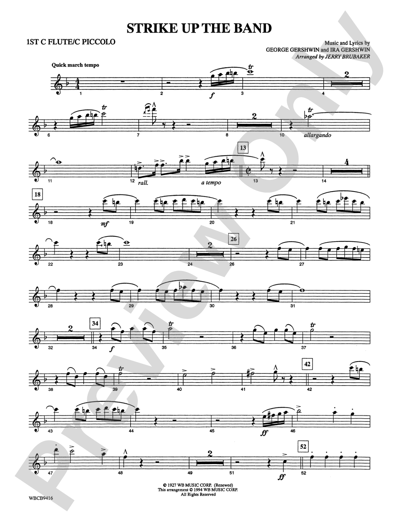Strike Up the Band: Flute