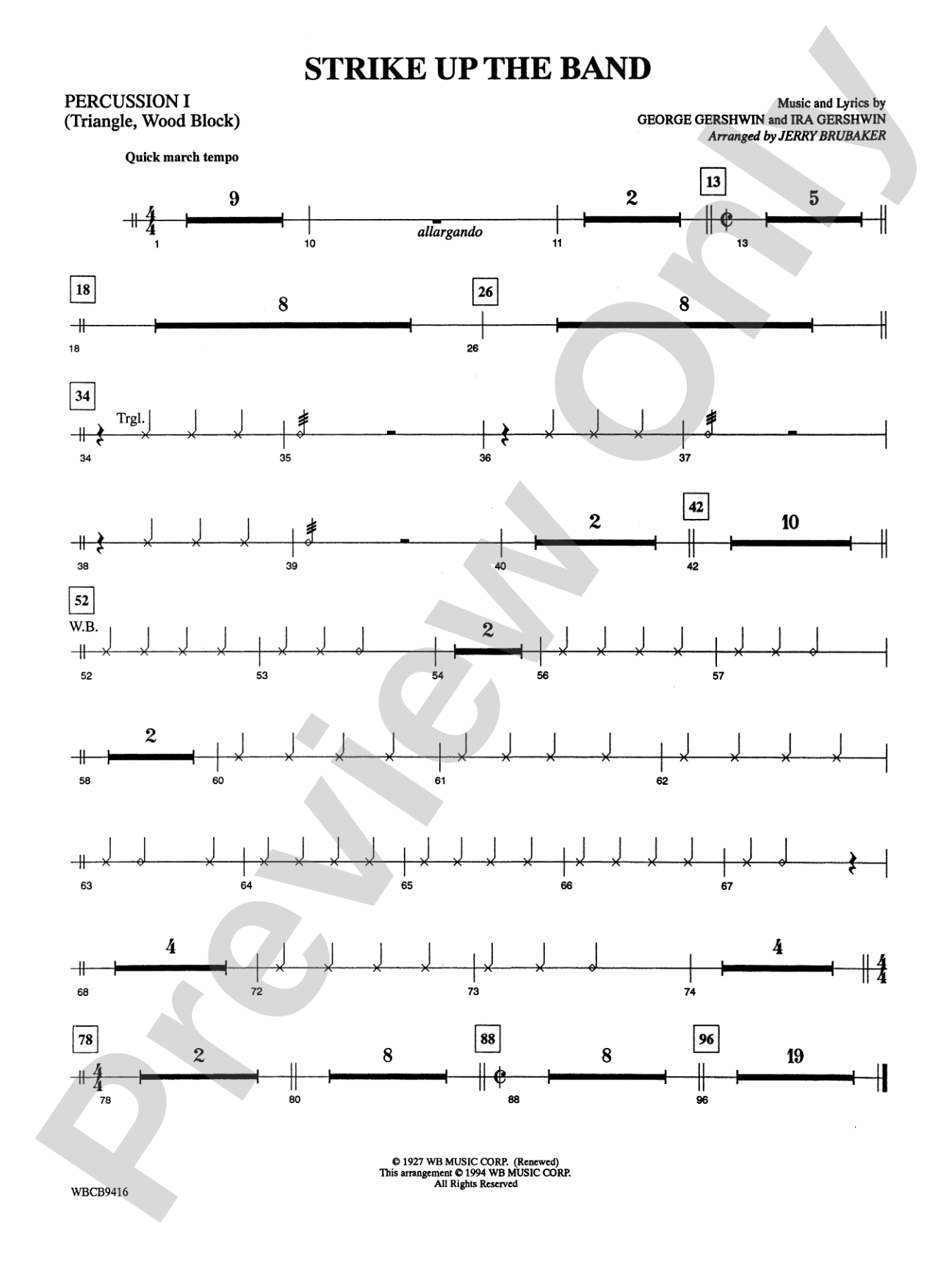 Strike Up the Band: 1st Percussion