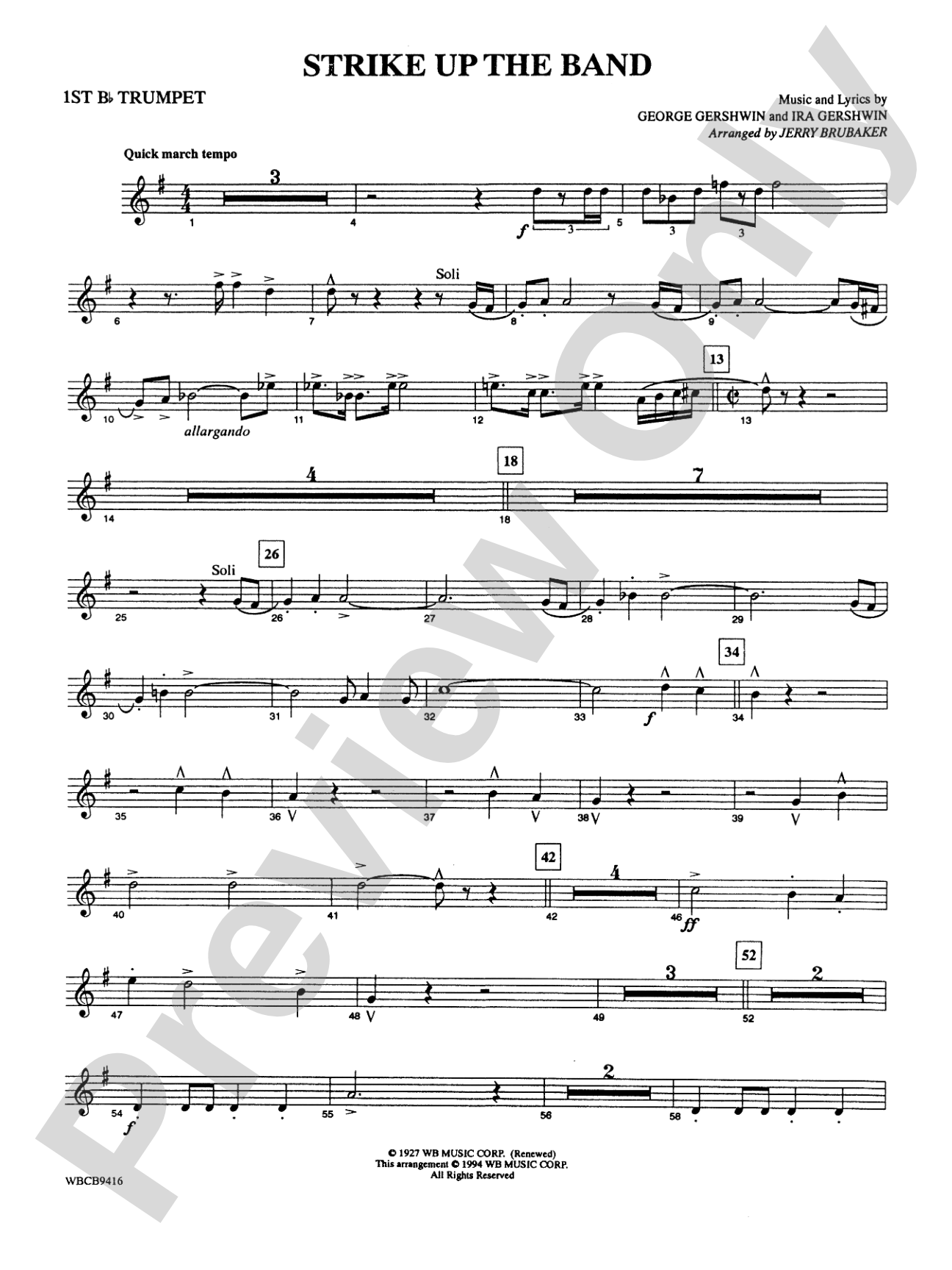 Strike Up the Band: 1st B-flat Trumpet