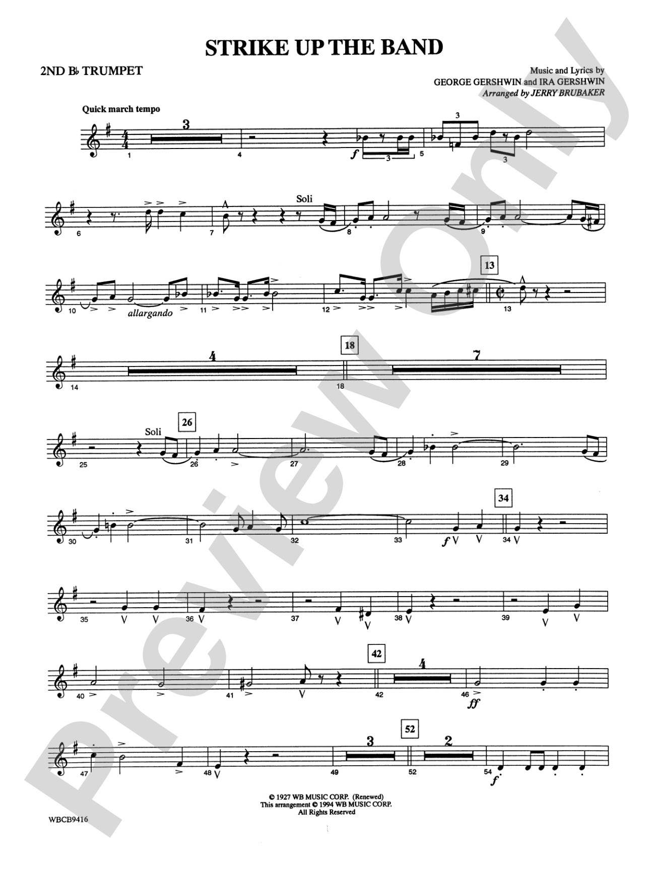 Strike Up the Band: 2nd B-flat Trumpet