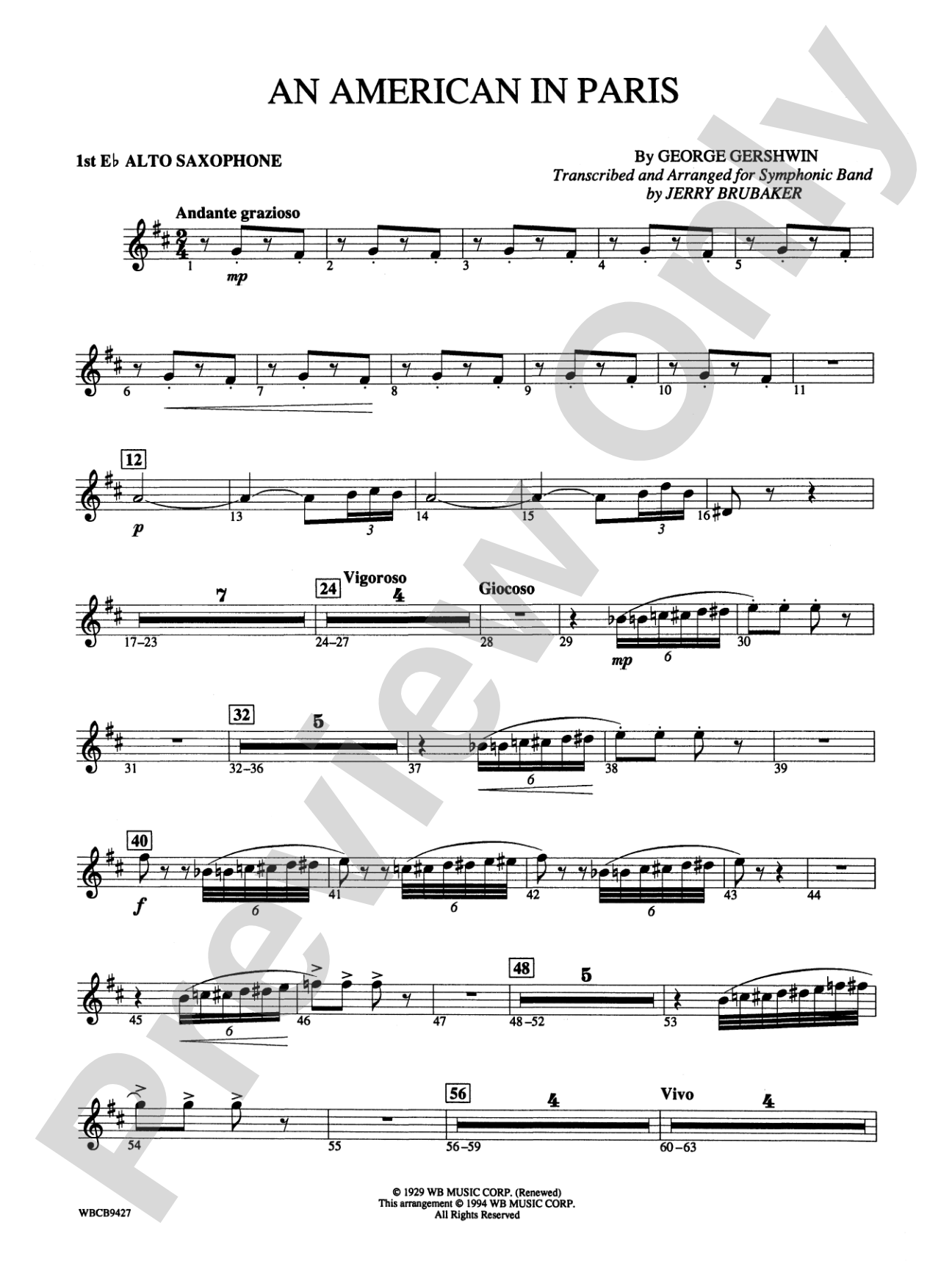 An American in Paris: E-flat Alto Saxophone