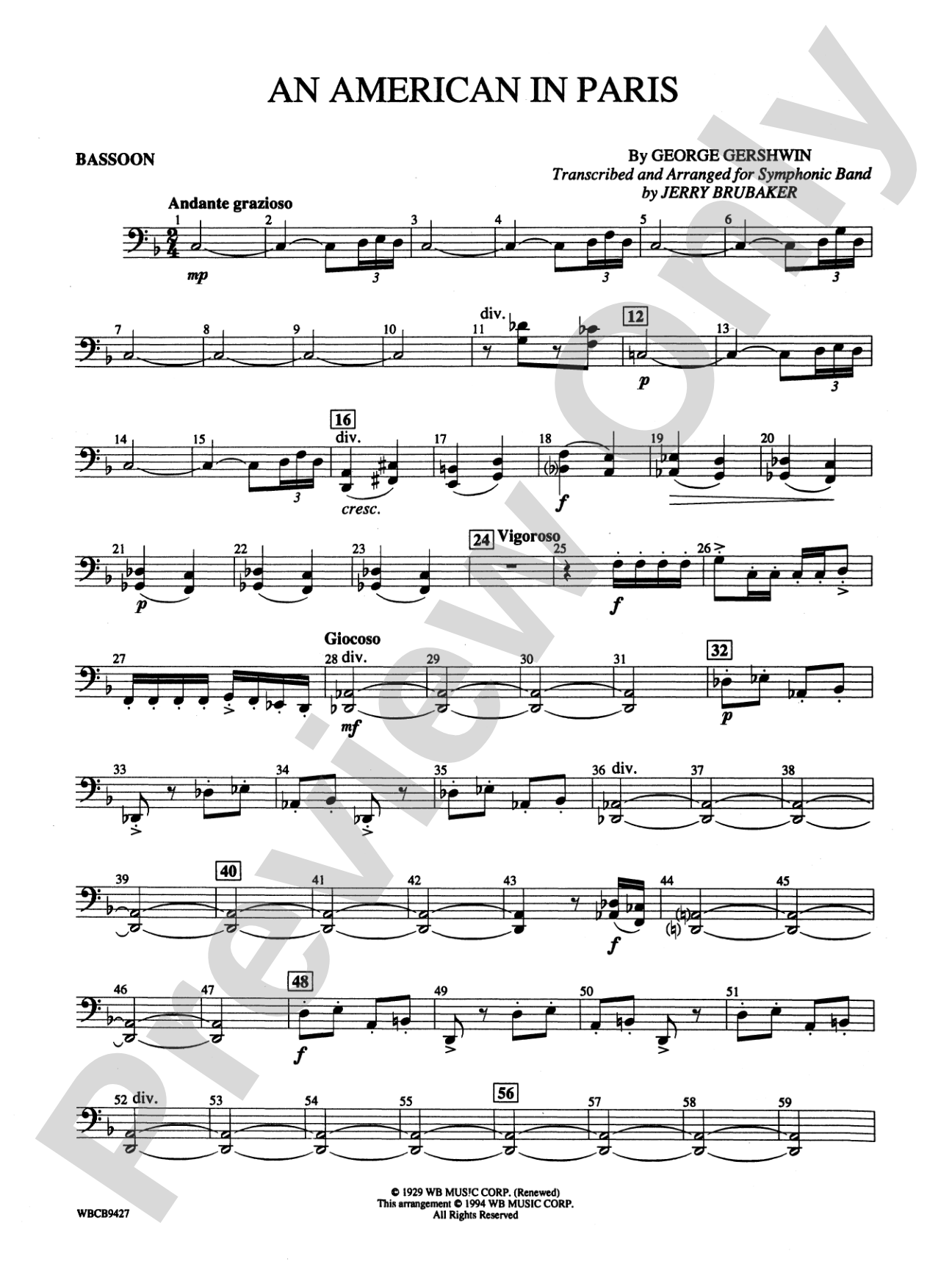 An American in Paris: Bassoon
