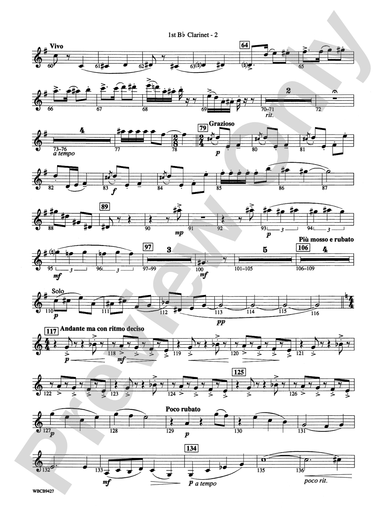 An American in Paris: 1st B-flat Clarinet