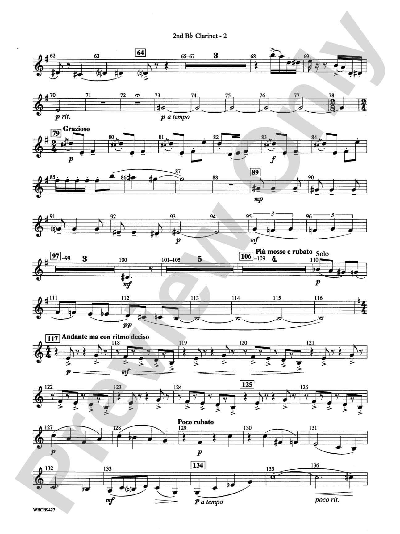 An American in Paris: 2nd B-flat Clarinet