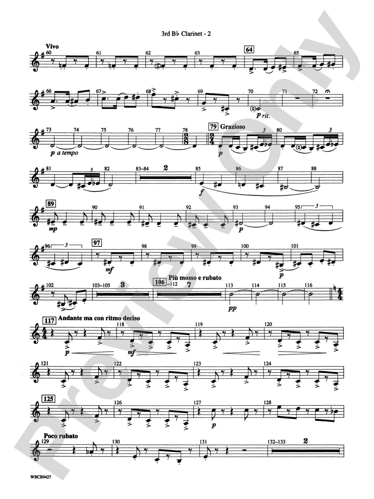 An American in Paris: 3rd B-flat Clarinet