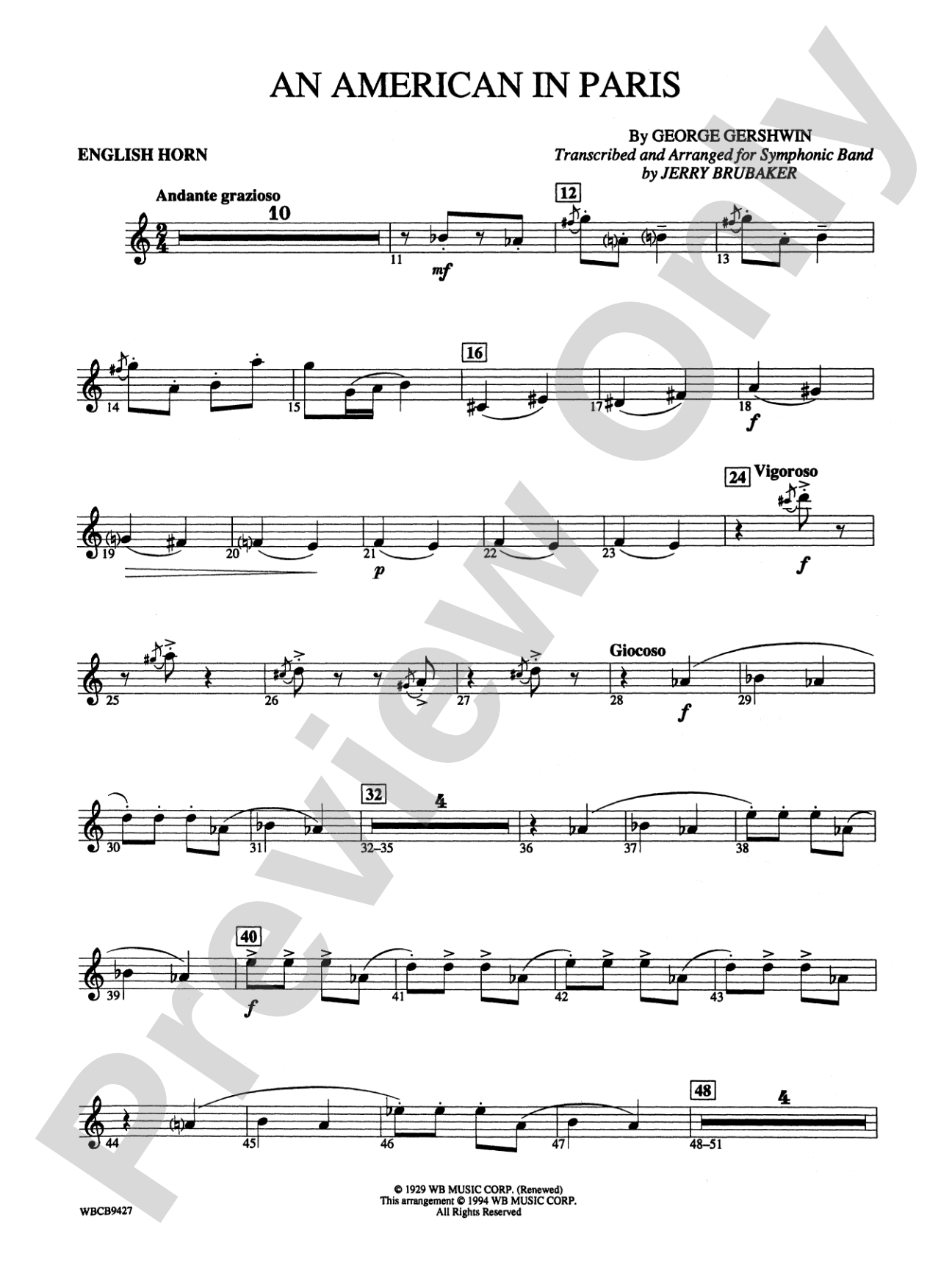 An American in Paris: English Horn
