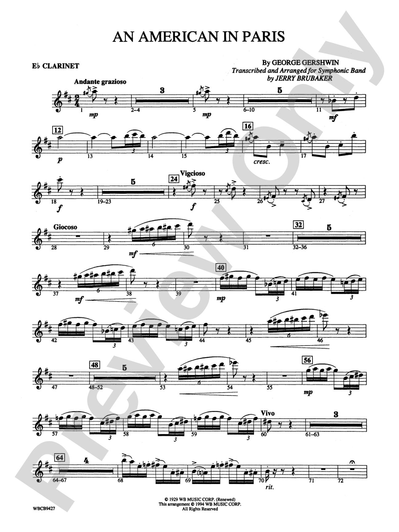 An American in Paris: E-flat Soprano Clarinet