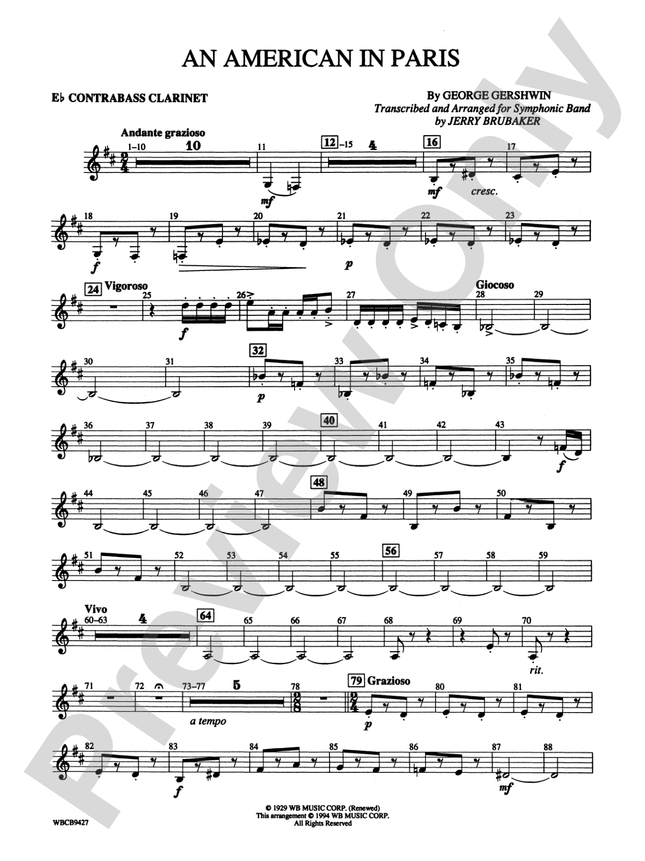 An American in Paris: E-flat Contrabass Clarinet