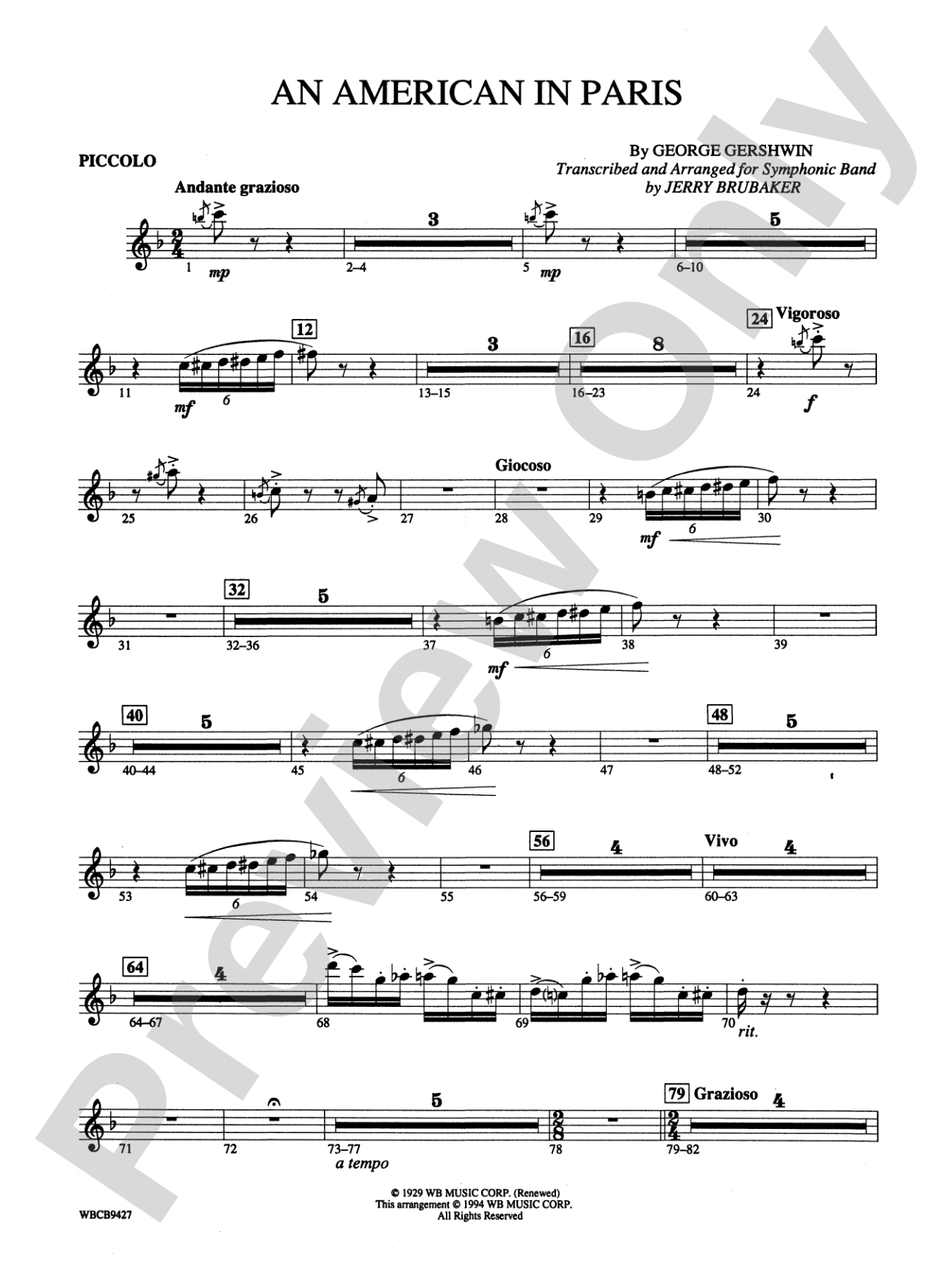 An American in Paris: Piccolo