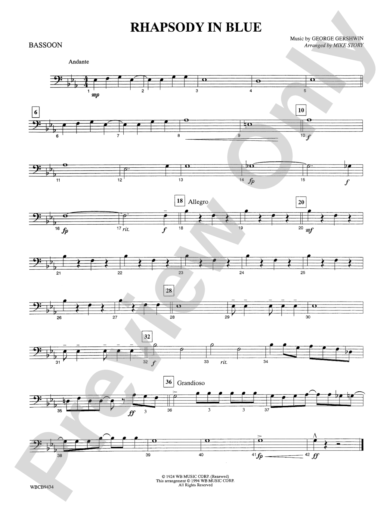 Rhapsody in Blue™: Bassoon