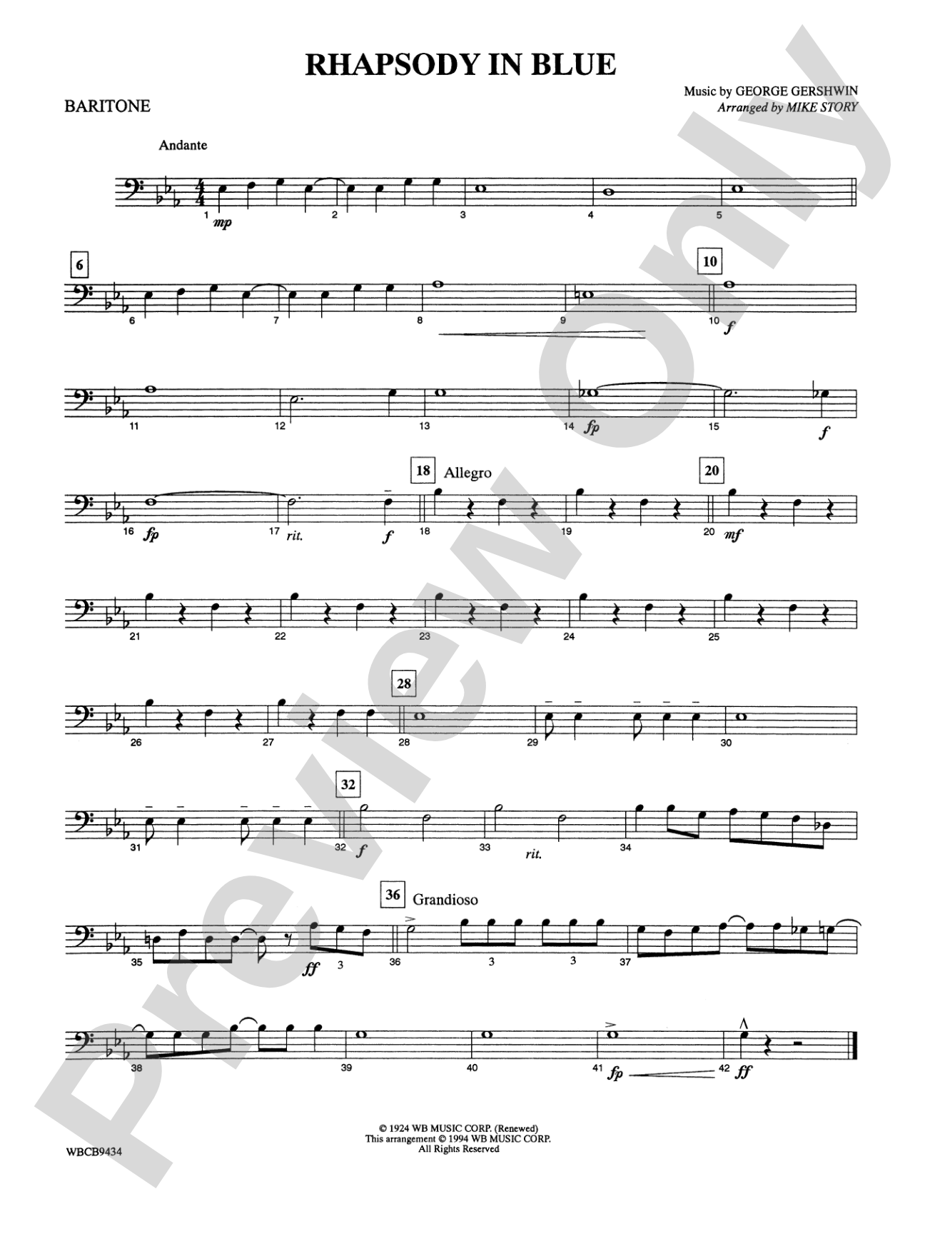 Rhapsody in Blue™: Baritone B.C.
