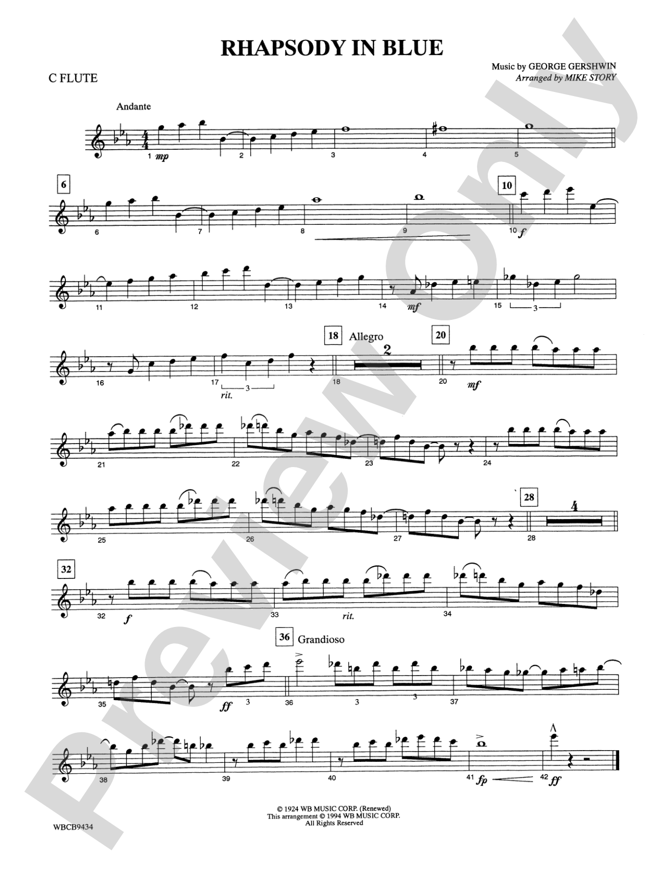 Rhapsody in Blue™: Flute