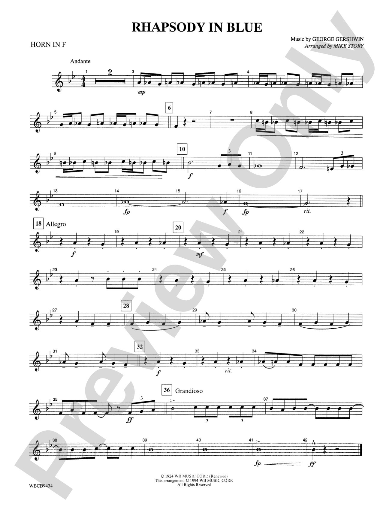 Rhapsody in Blue™: 1st F Horn