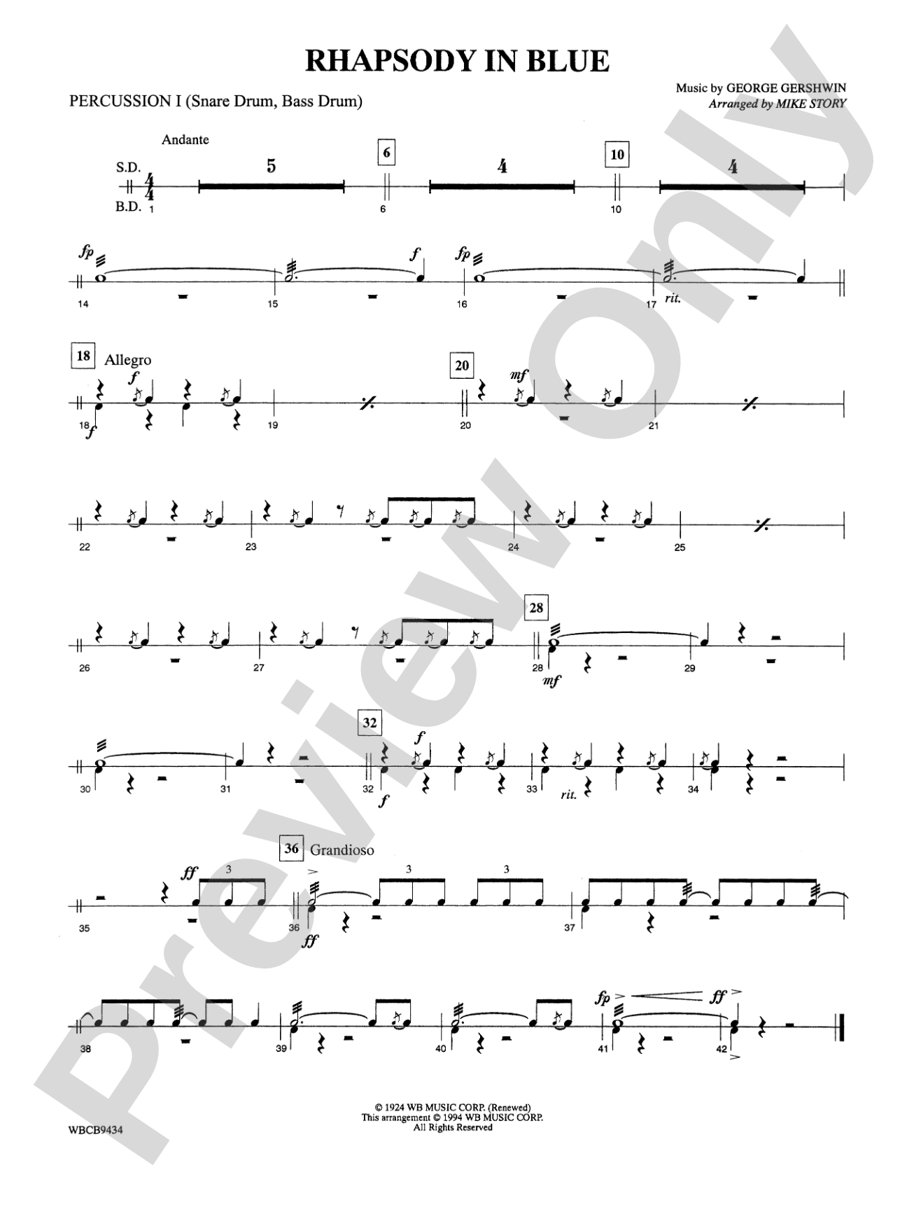 Rhapsody in Blue™: 1st Percussion