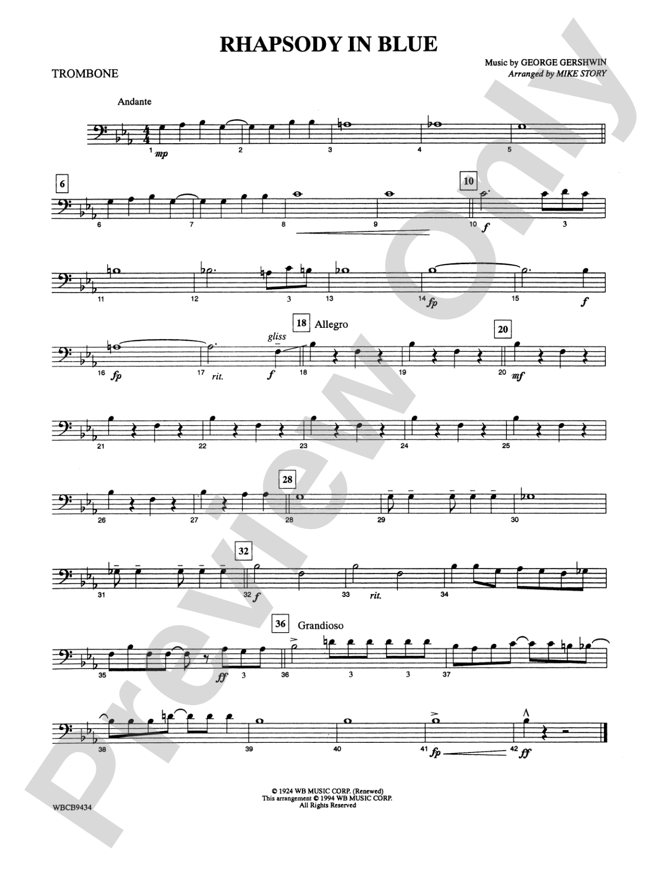 Rhapsody in Blue™: 1st Trombone