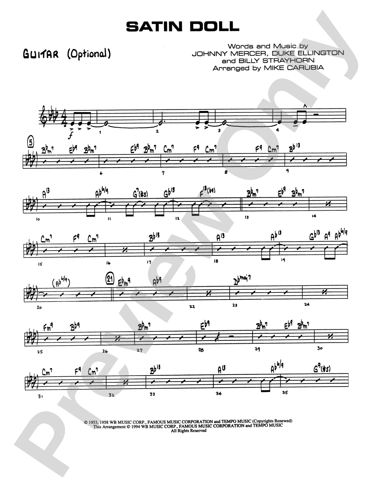 Satin Doll: Guitar