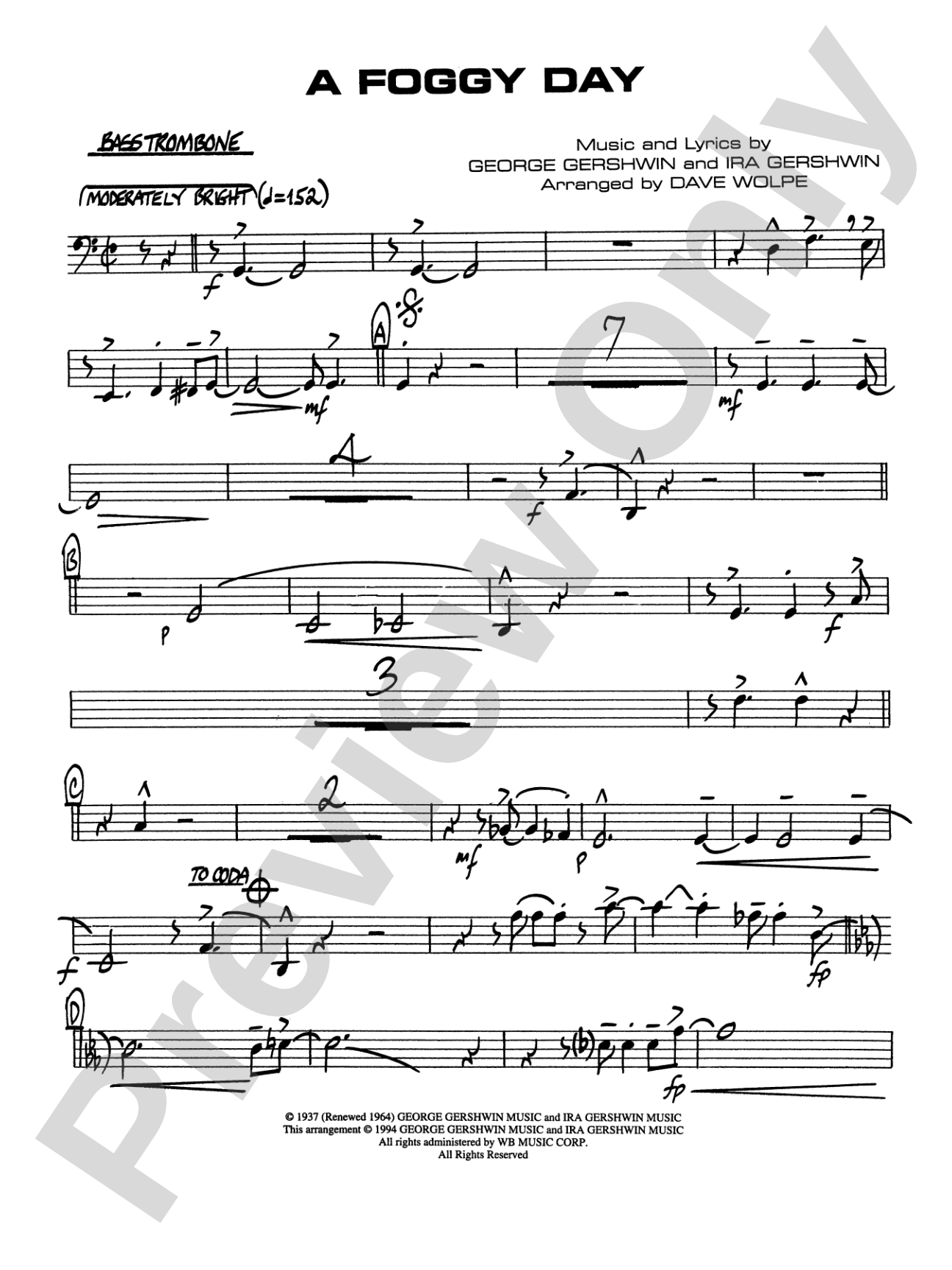 A Foggy Day: 4th Trombone