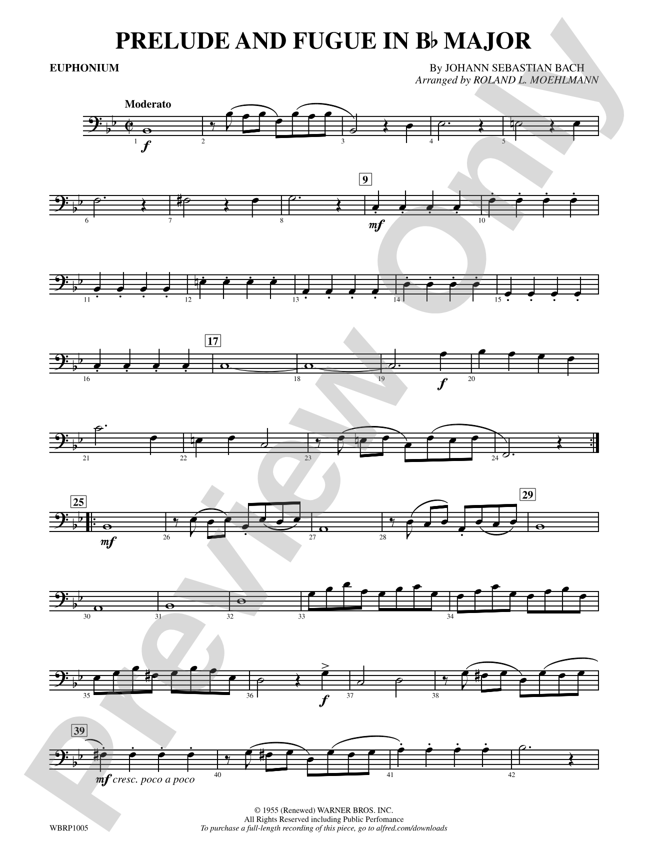 Prelude and Fugue in B-Flat Major: Baritone B.C.