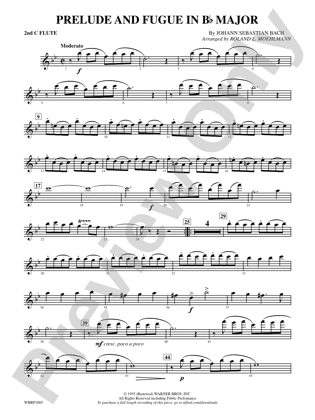 Prelude and Fugue in B-Flat Major: 2nd Flute