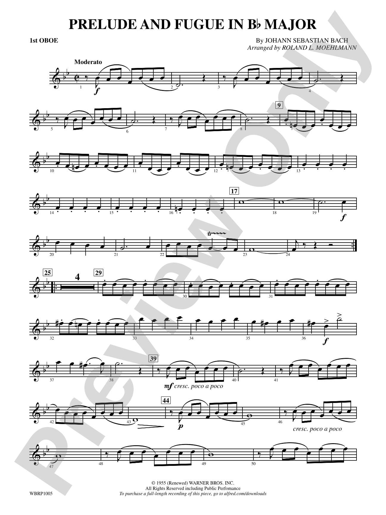 Prelude and Fugue in B-Flat Major: Oboe