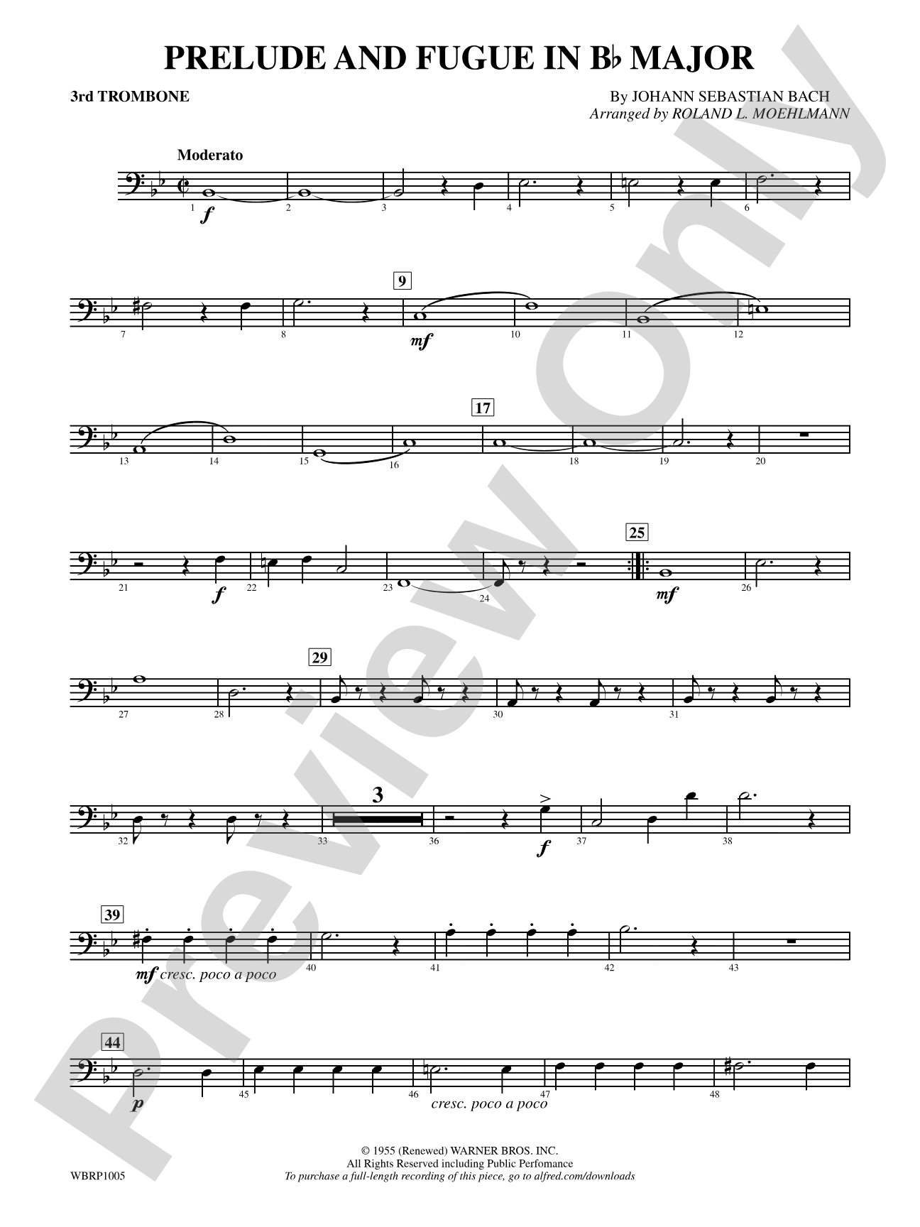 Prelude and Fugue in B-Flat Major: 3rd Trombone