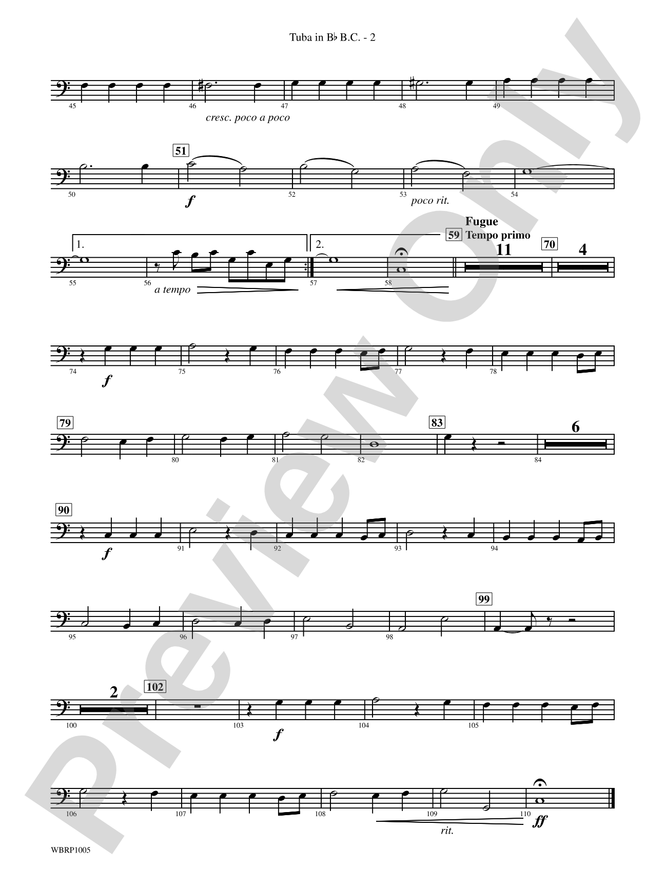 Prelude and Fugue in B-Flat Major: (wp) B-flat Tuba B.C.