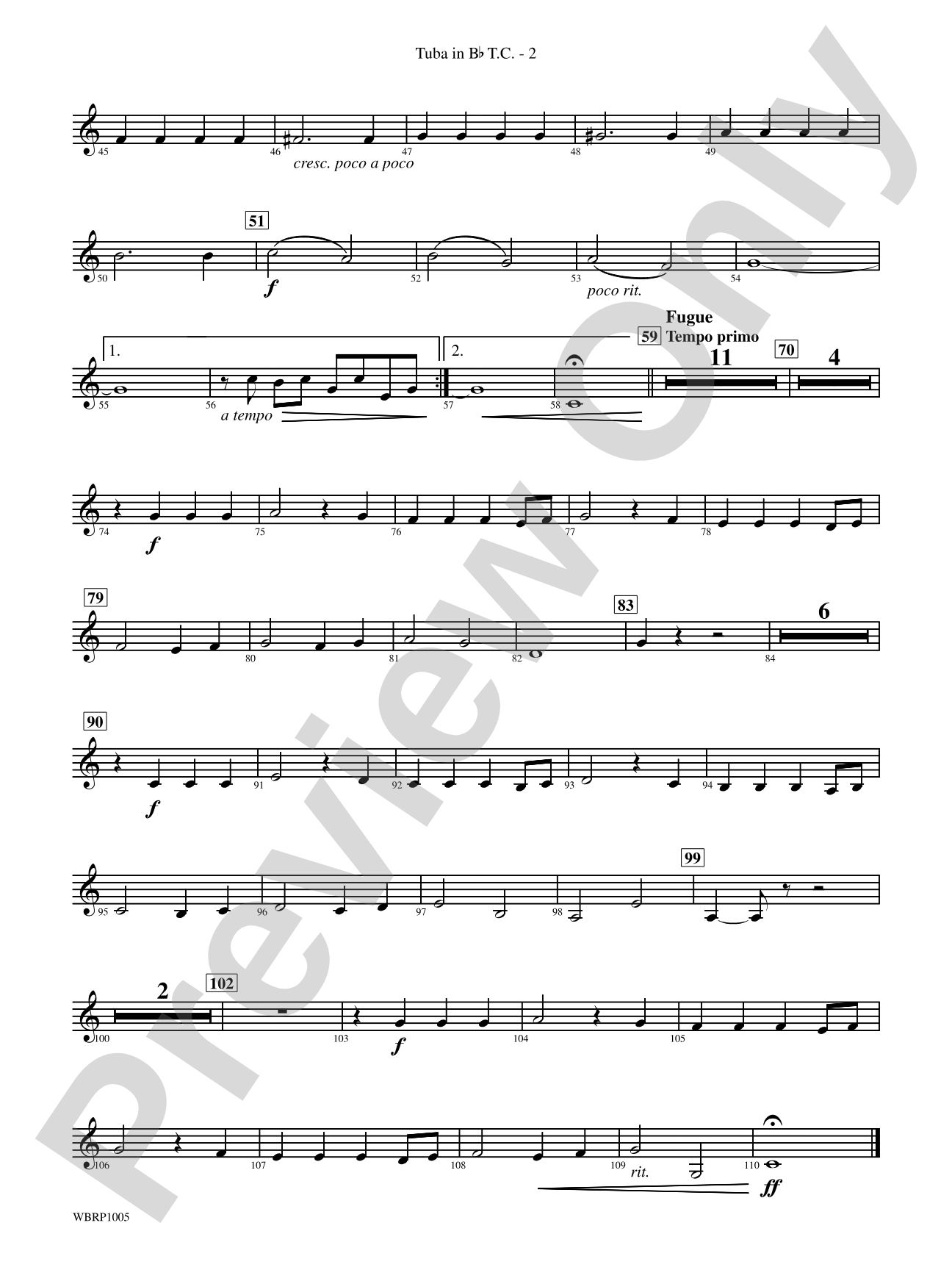Prelude and Fugue in B-Flat Major: (wp) B-flat Tuba T.C.