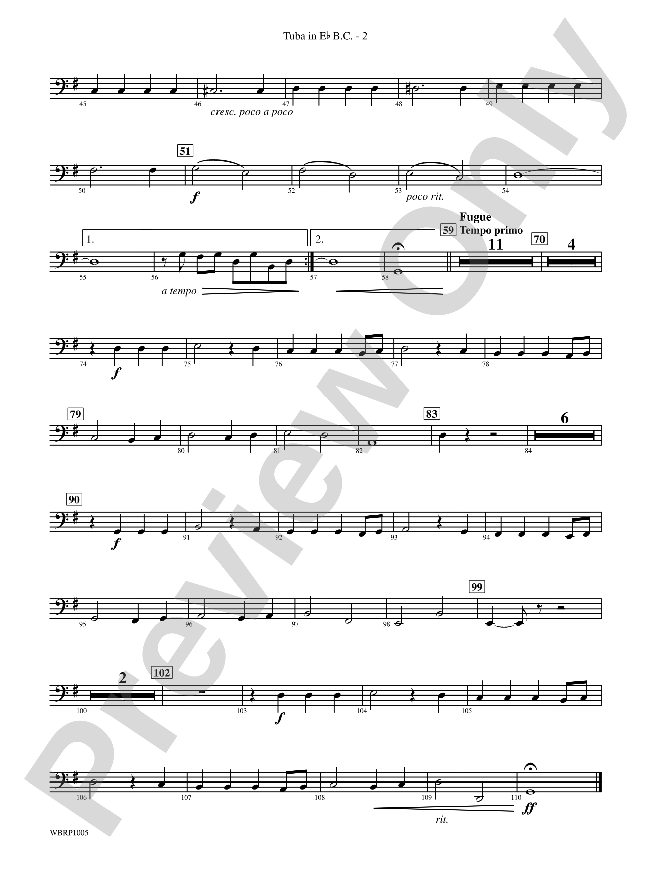 Prelude and Fugue in B-Flat Major: (wp) E-flat Tuba B.C.