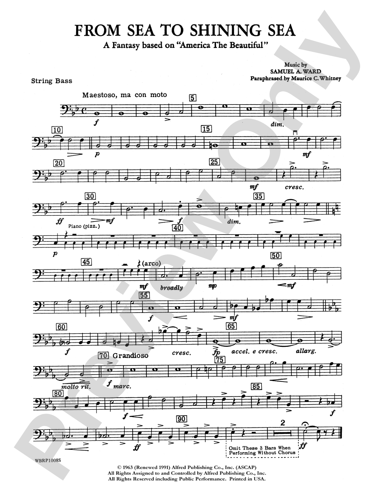 From Sea to Shining Sea (A Fantasy Based on "America the Beautiful"): String Bass