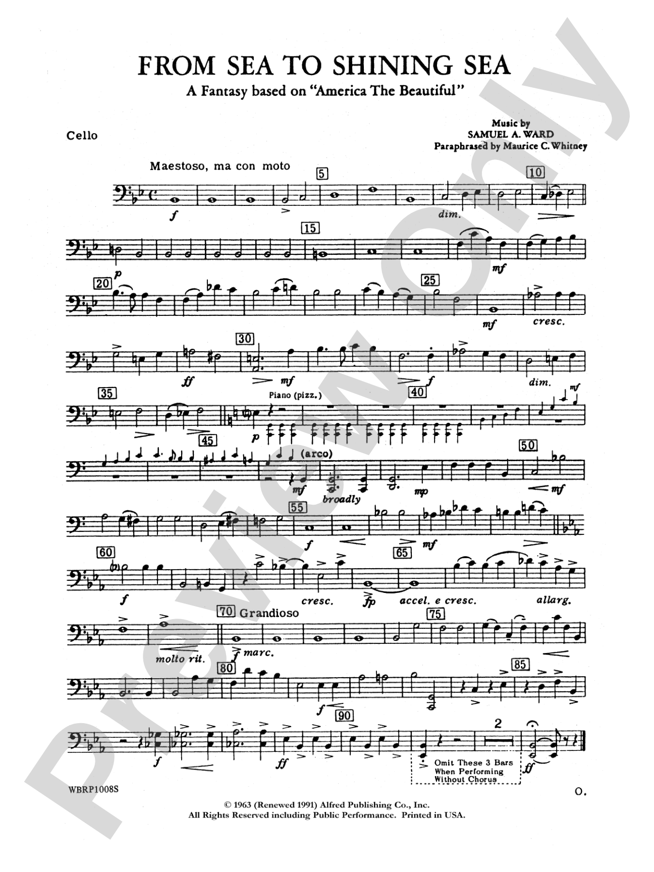 From Sea to Shining Sea (A Fantasy Based on "America the Beautiful"): Cello