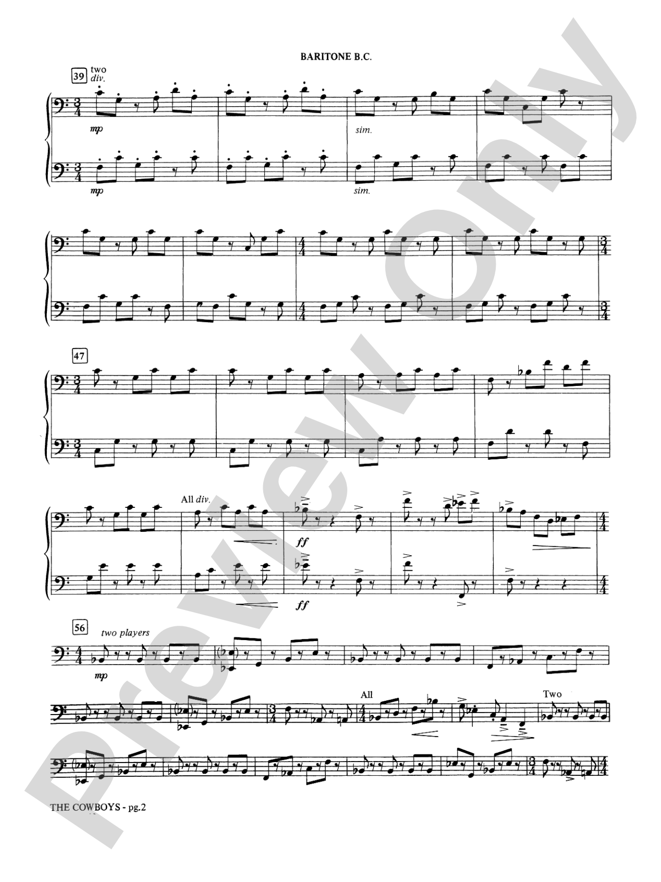 The Cowboys: Baritone B.C.