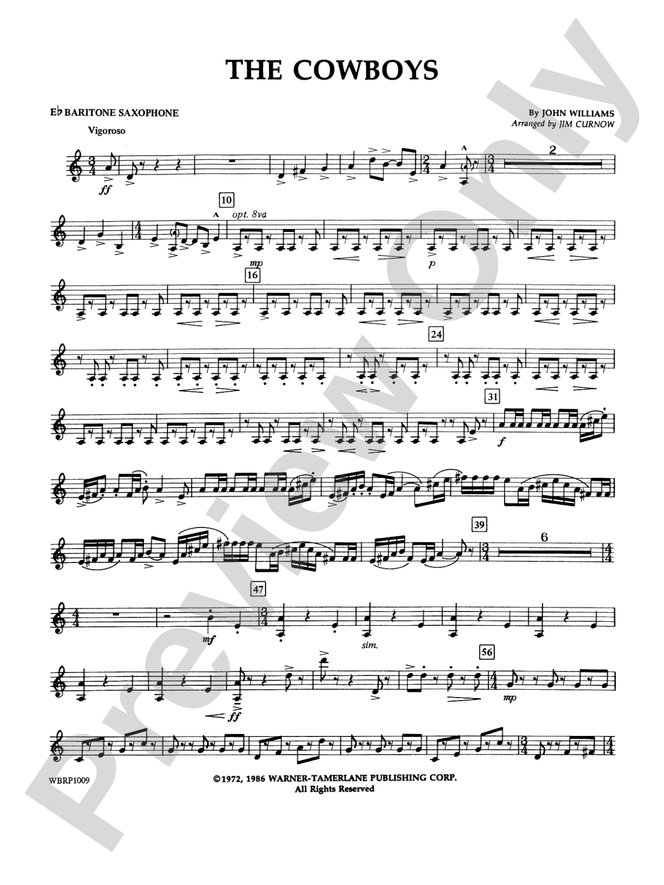 The Cowboys: E-flat Baritone Saxophone