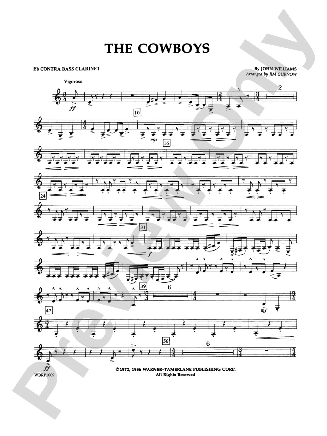 The Cowboys: E-flat Contrabass Clarinet