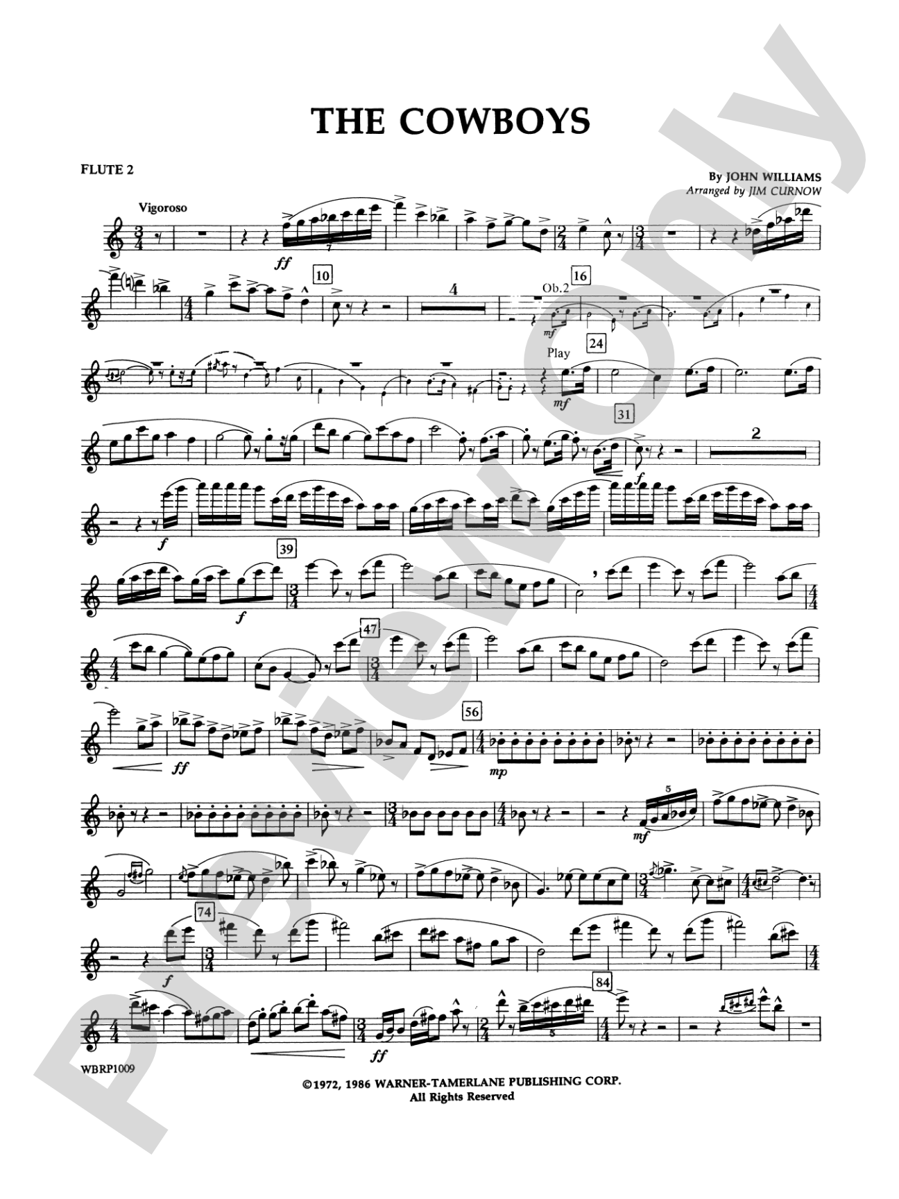 The Cowboys: 2nd Flute