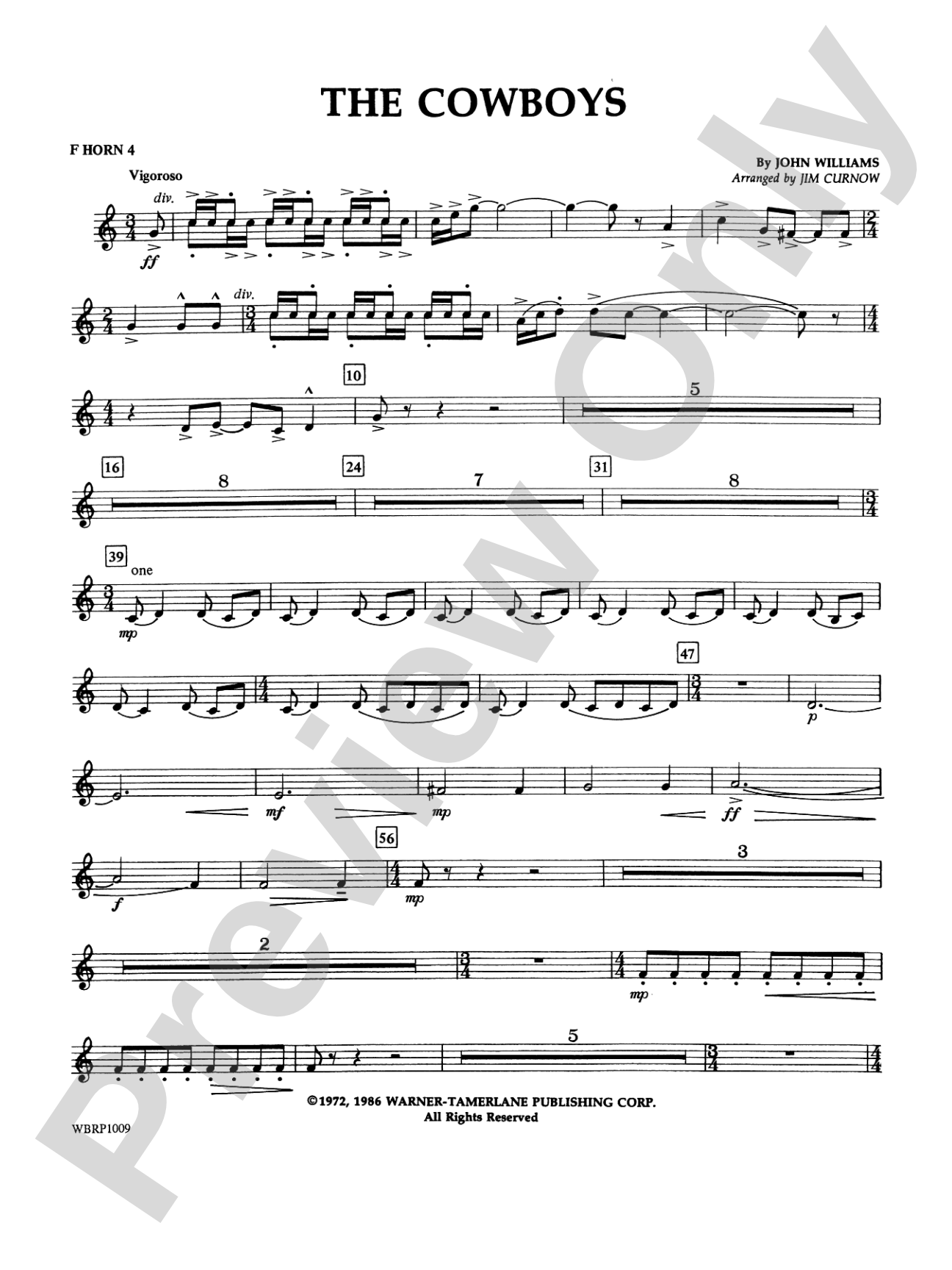 The Cowboys: 4th F Horn